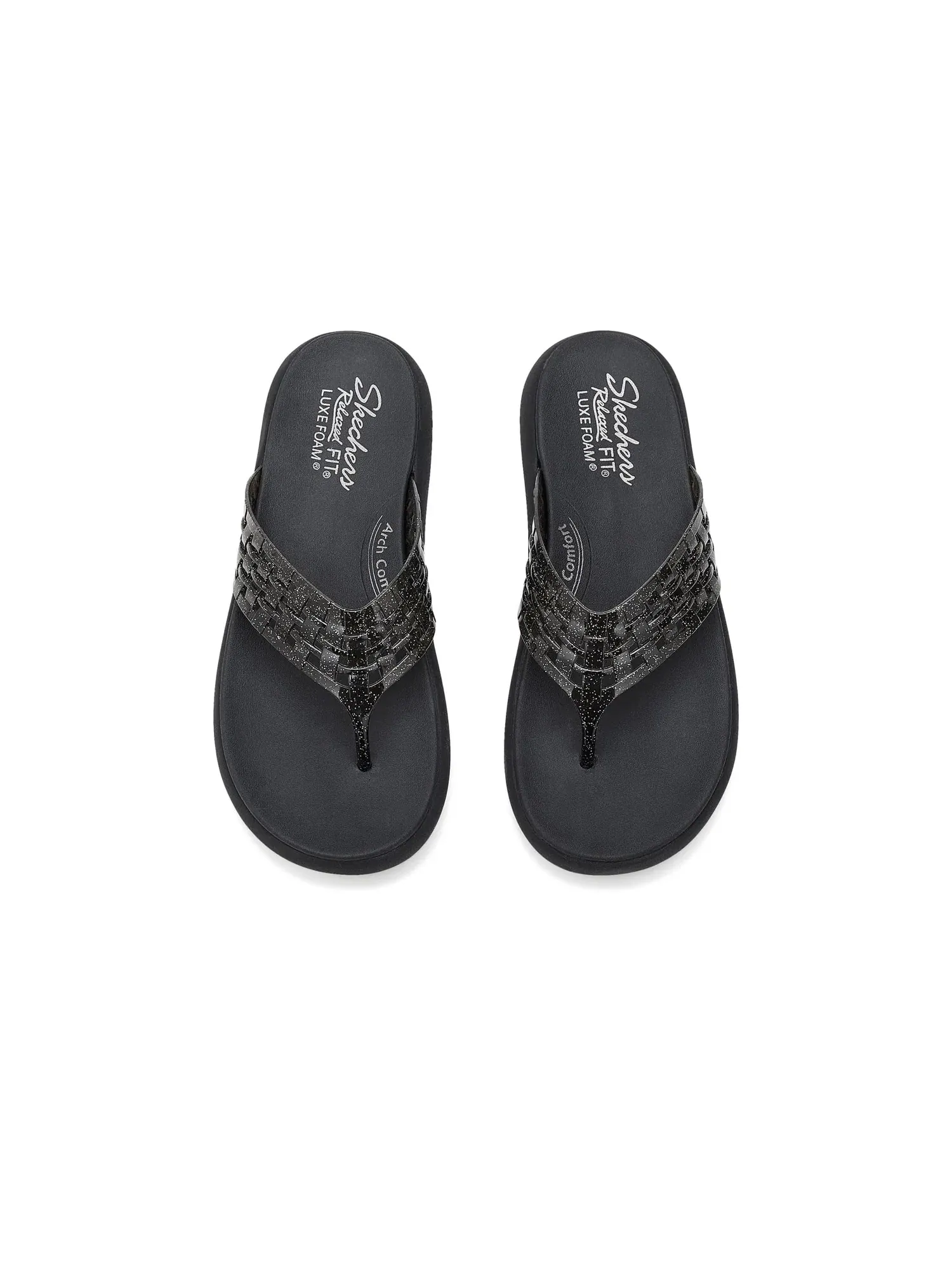 Сандалии Asana Luxe - Shimmer Days Skechers — изображение 2 из 4, черный