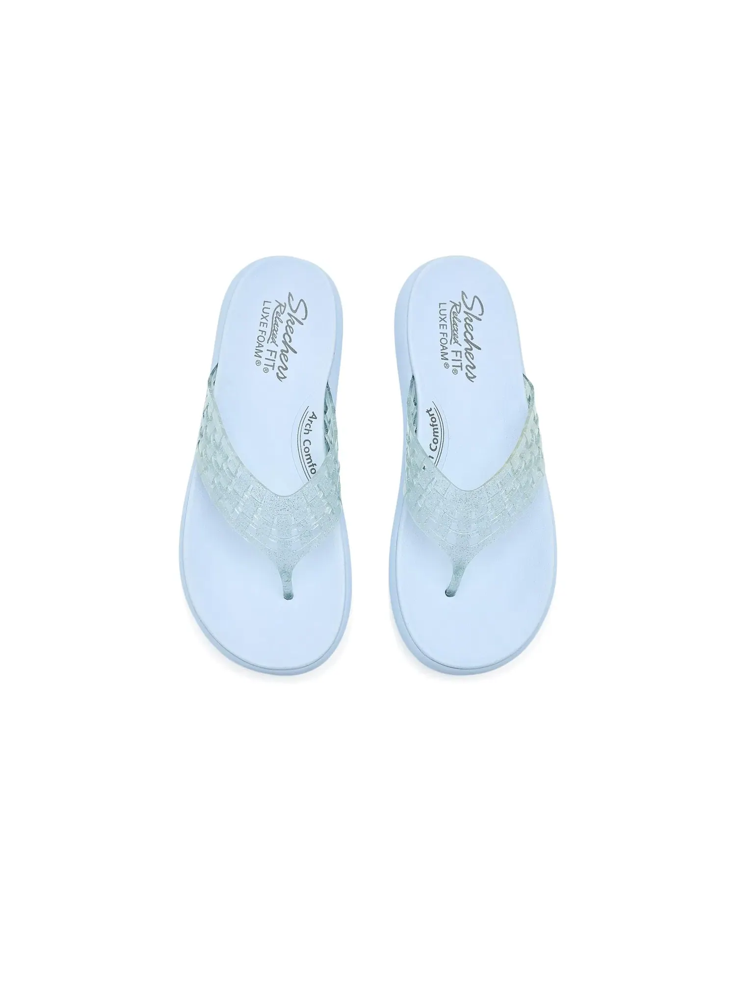 Сандалии Asana Luxe - Shimmer Days Skechers — изображение 2 из 4, светлый синий