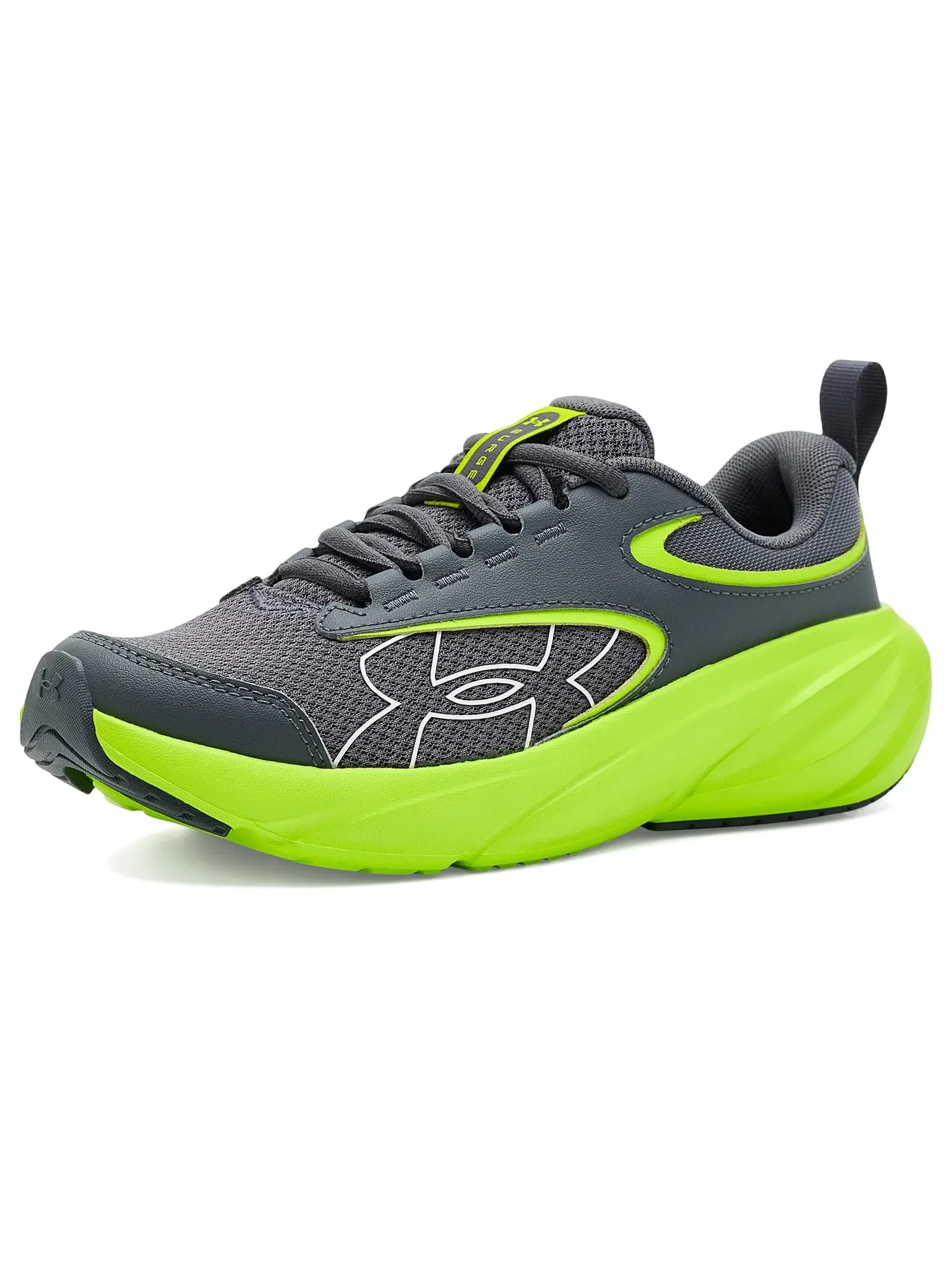 Кроссовки для бега Surge 5 для младших школьников (для детей постарше) Under Armour Kids — изображение 1 из 4, зеленый/белый