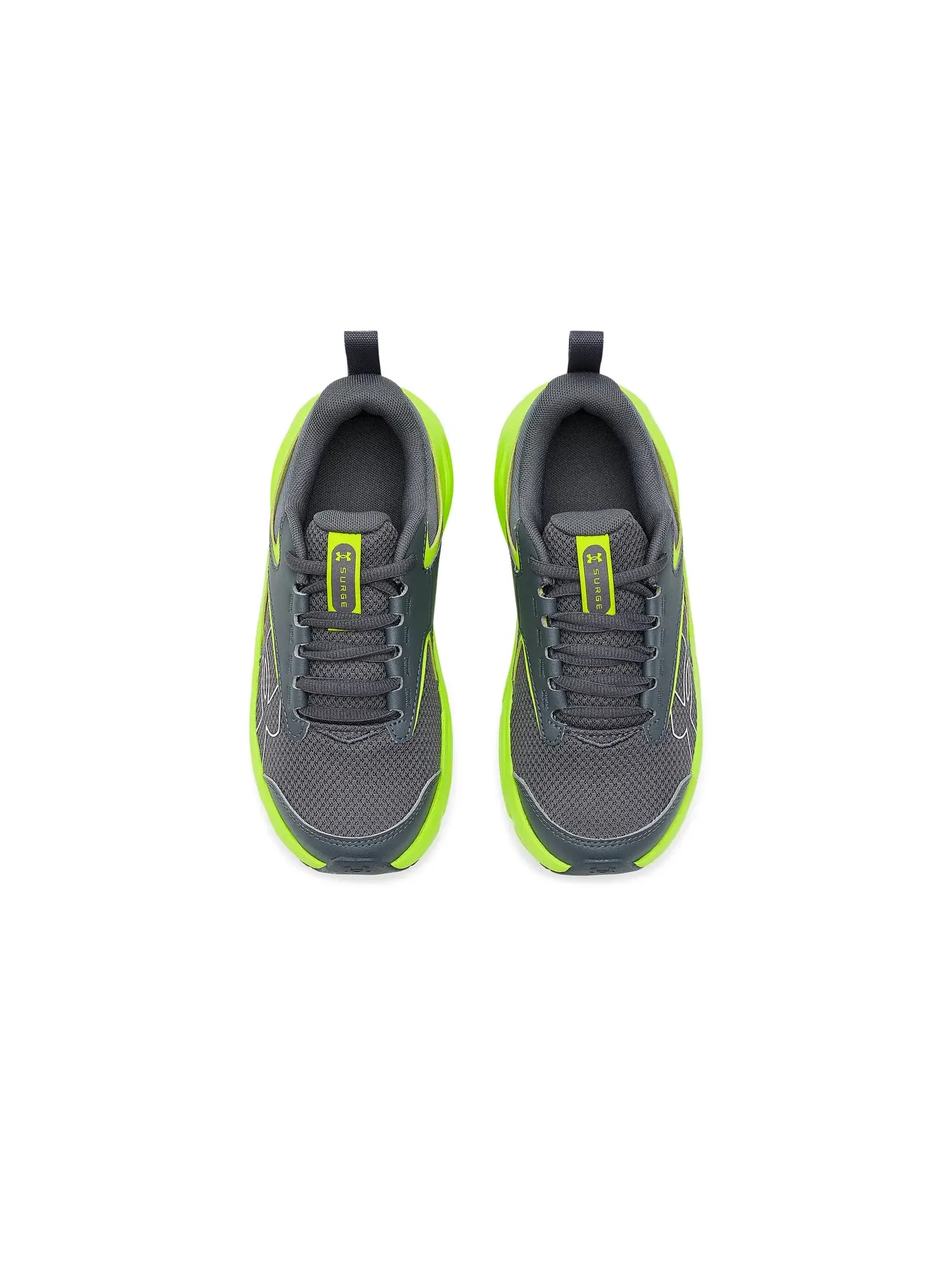 Кроссовки для бега Surge 5 для младших школьников (для детей постарше) Under Armour Kids — изображение 2 из 4, зеленый/белый