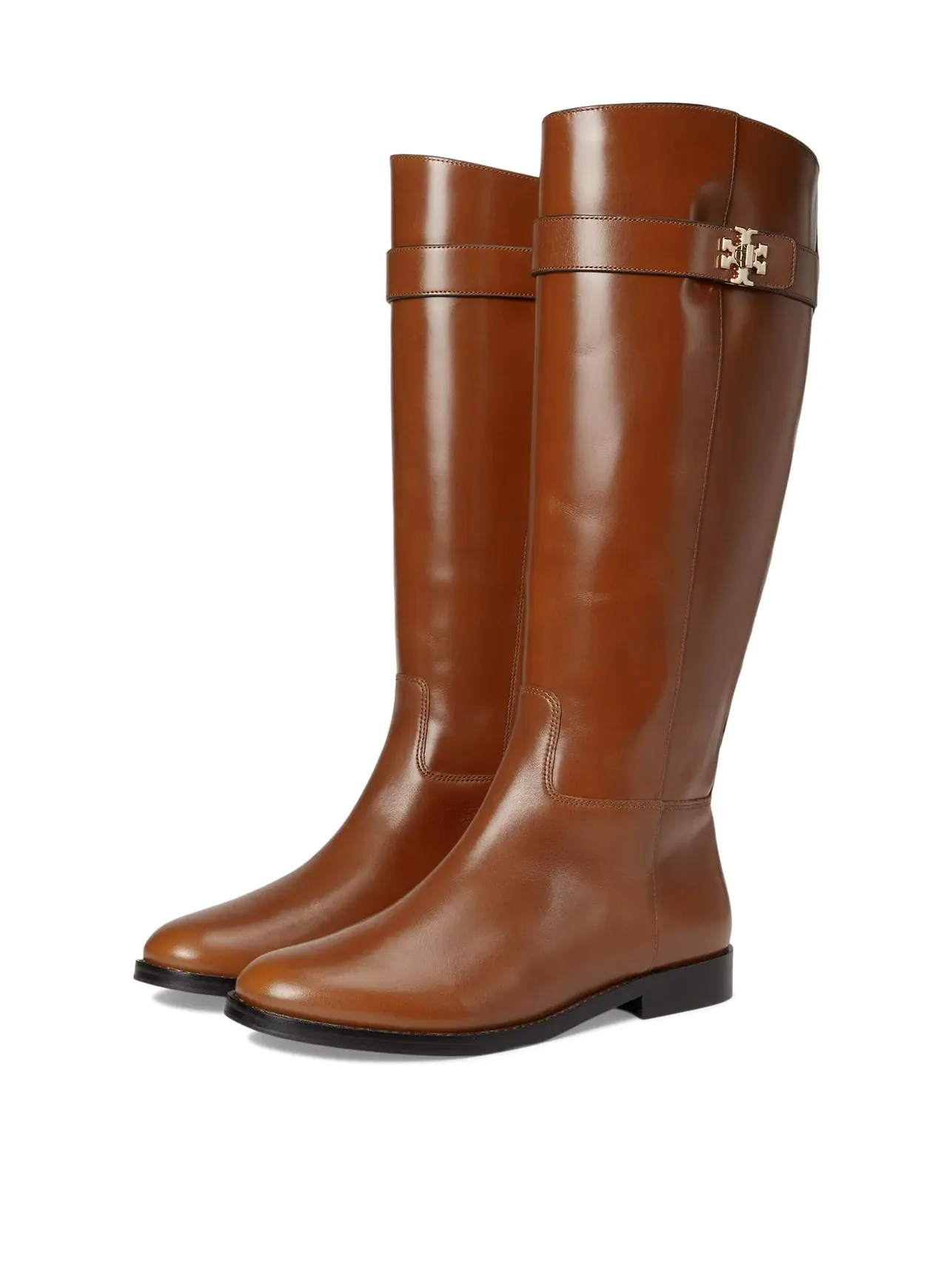 Сапоги для верховой езды Turnlock Tory Burch — изображение 1 из 4, коньячный