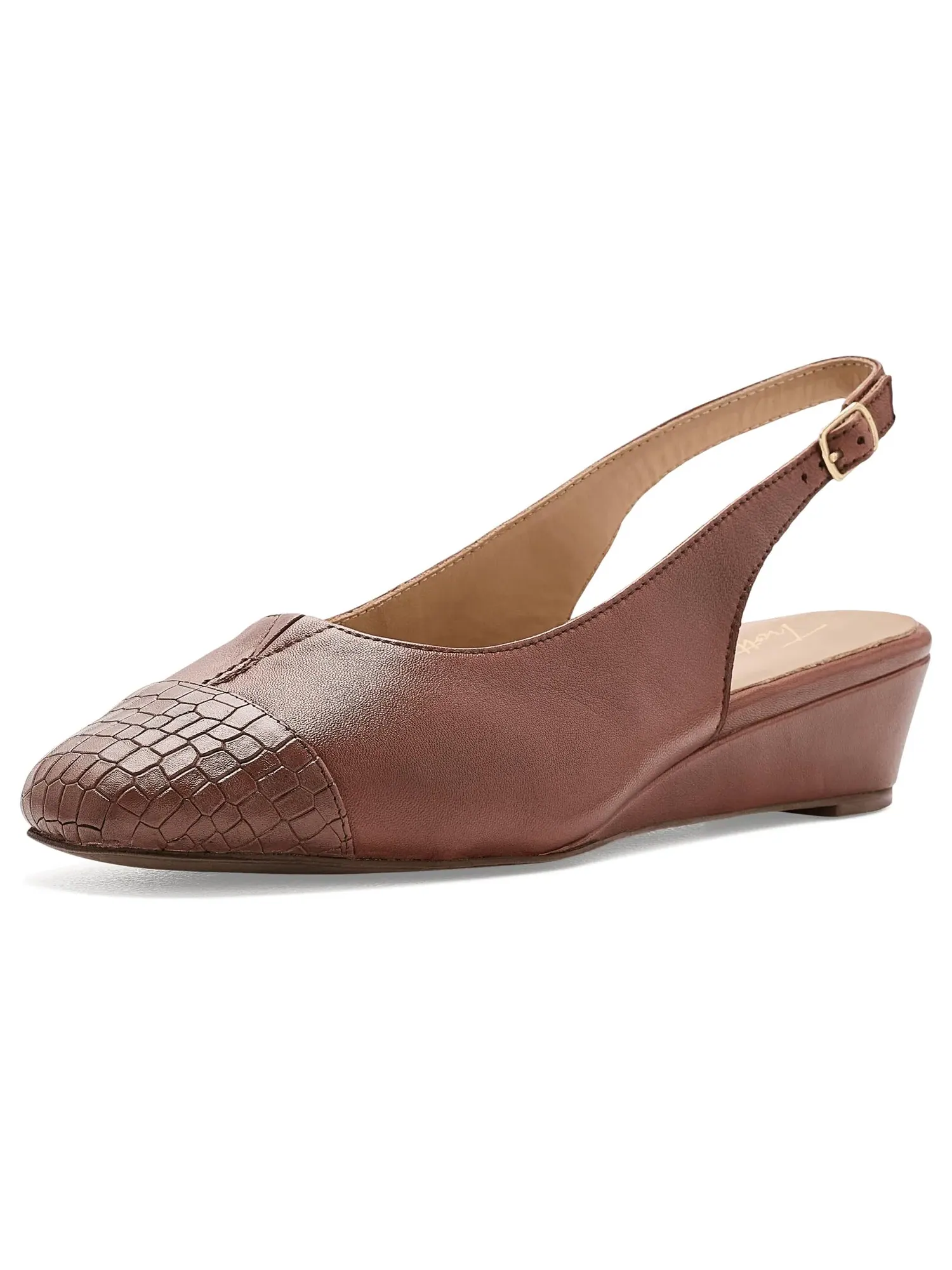 Туфли на каблуке-танкетке Dea Wedge Trotters — изображение 1 из 4, коньячный