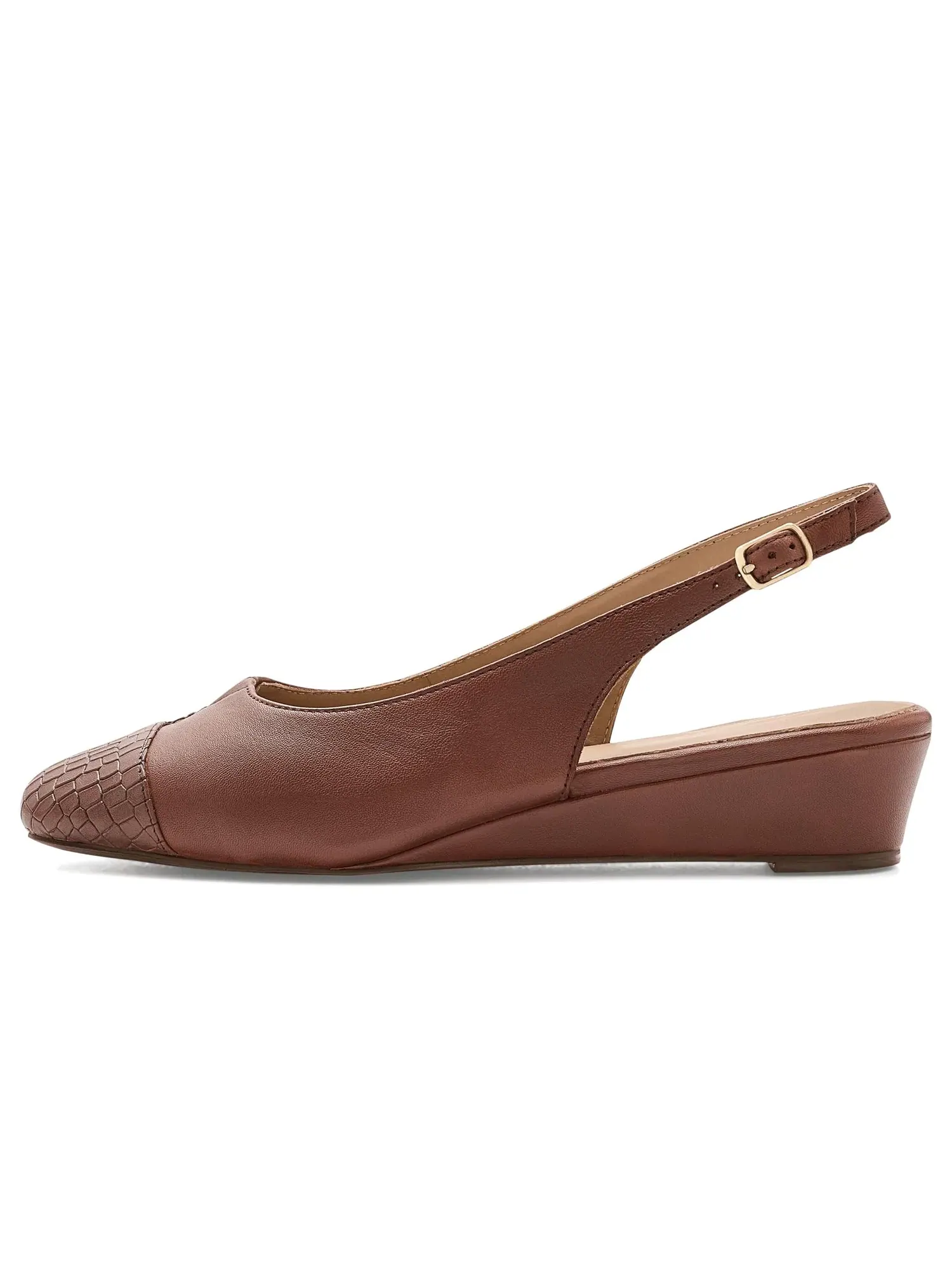 Туфли на каблуке-танкетке Dea Wedge Trotters — изображение 4 из 4, коньячный