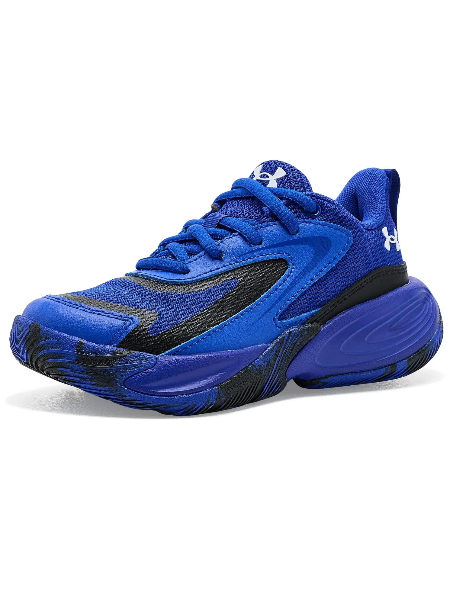Баскетбольные кроссовки Lockdown 8 для дошкольников (детский размер) Under Armour Kids — изображение 1 из 4, черный/белый