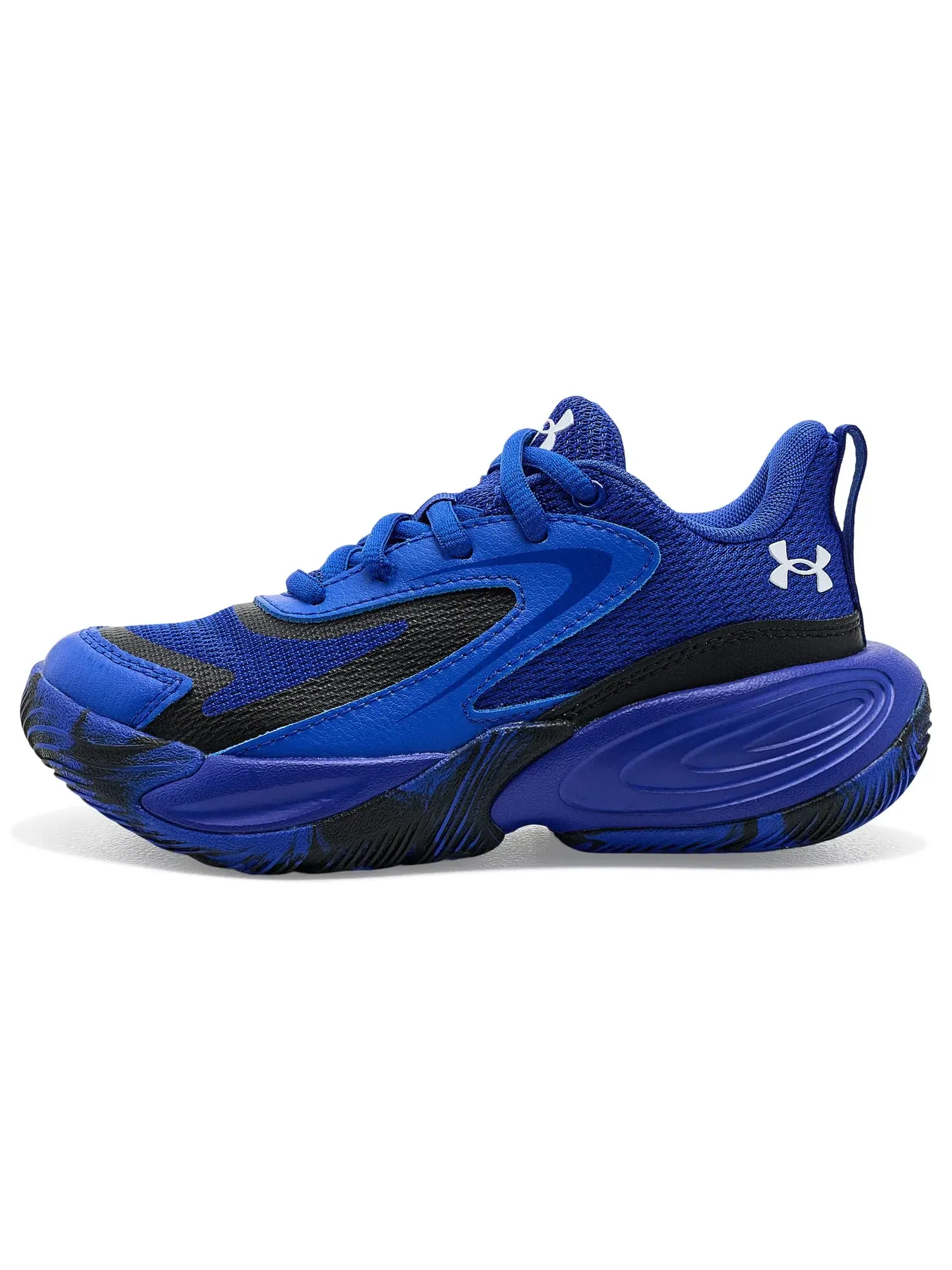 Баскетбольные кроссовки Lockdown 8 для дошкольников (детский размер) Under Armour Kids — изображение 4 из 4, черный/белый