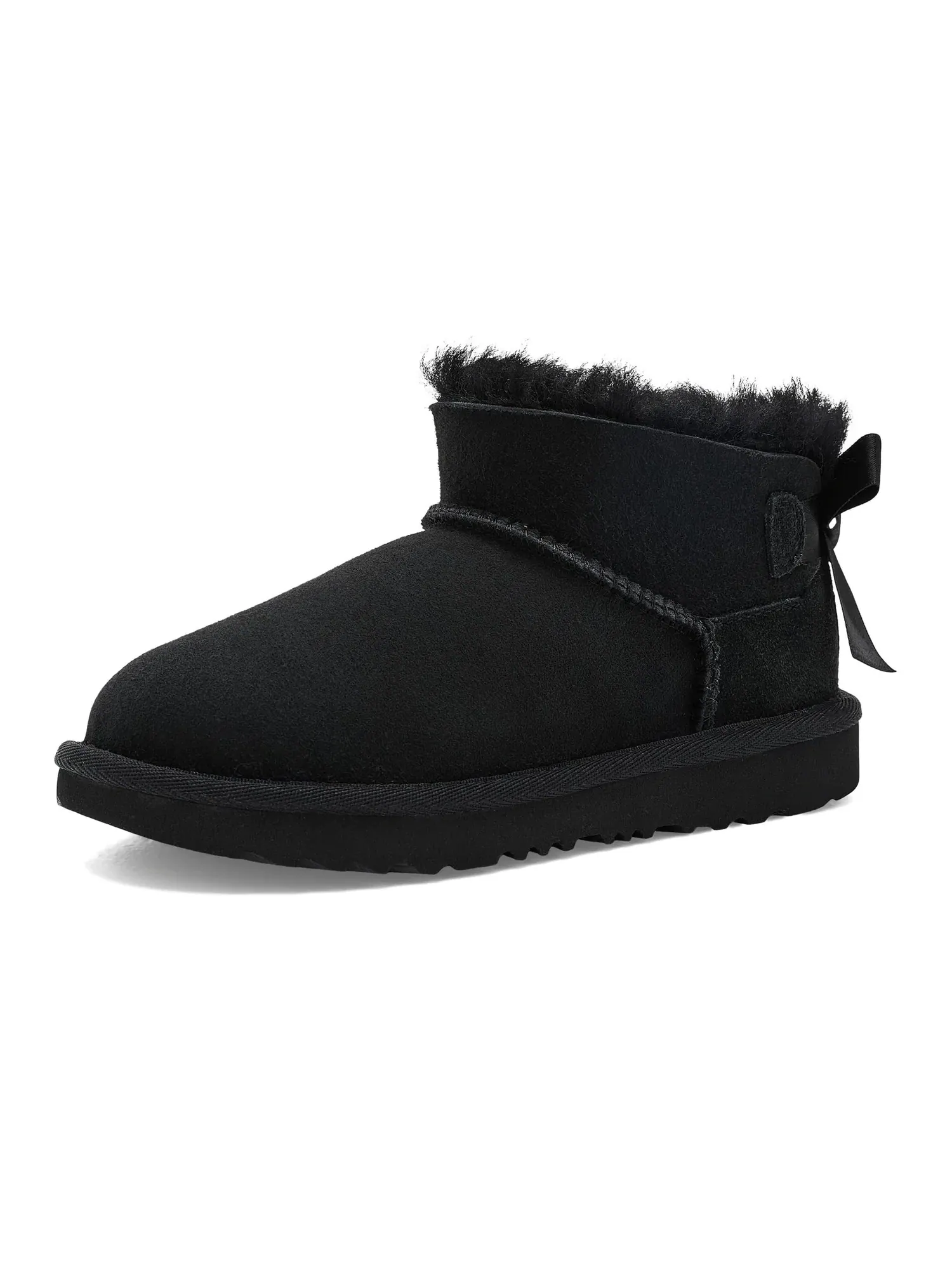 Ботинки Ultra Mini Bailey Bow (для маленьких и больших детей) Ugg Kids — изображение 1 из 4, черный