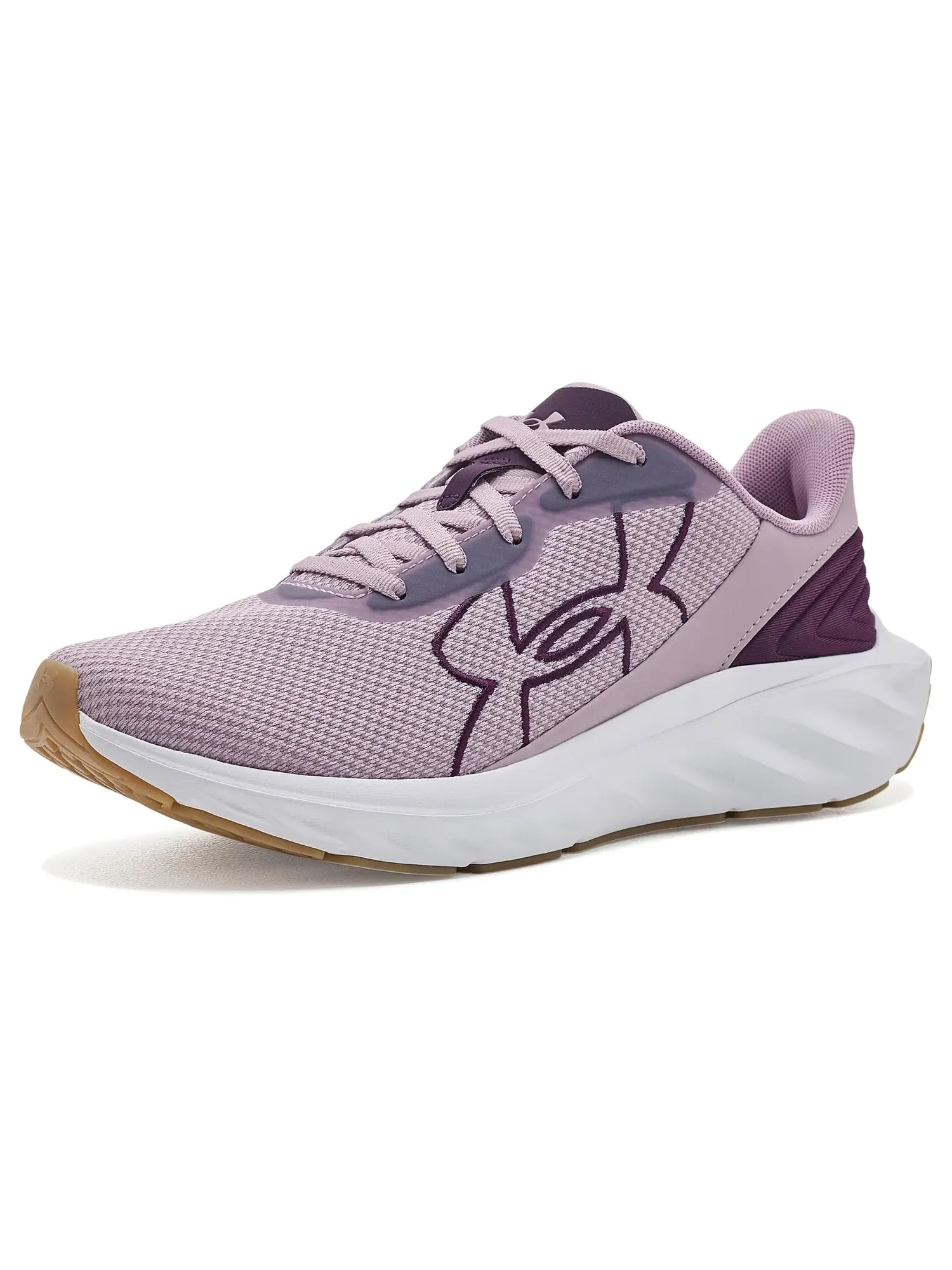 Беговые кроссовки Ascend с большим логотипом Under Armour — изображение 1 из 4, розовый/белый/фиолетовый
