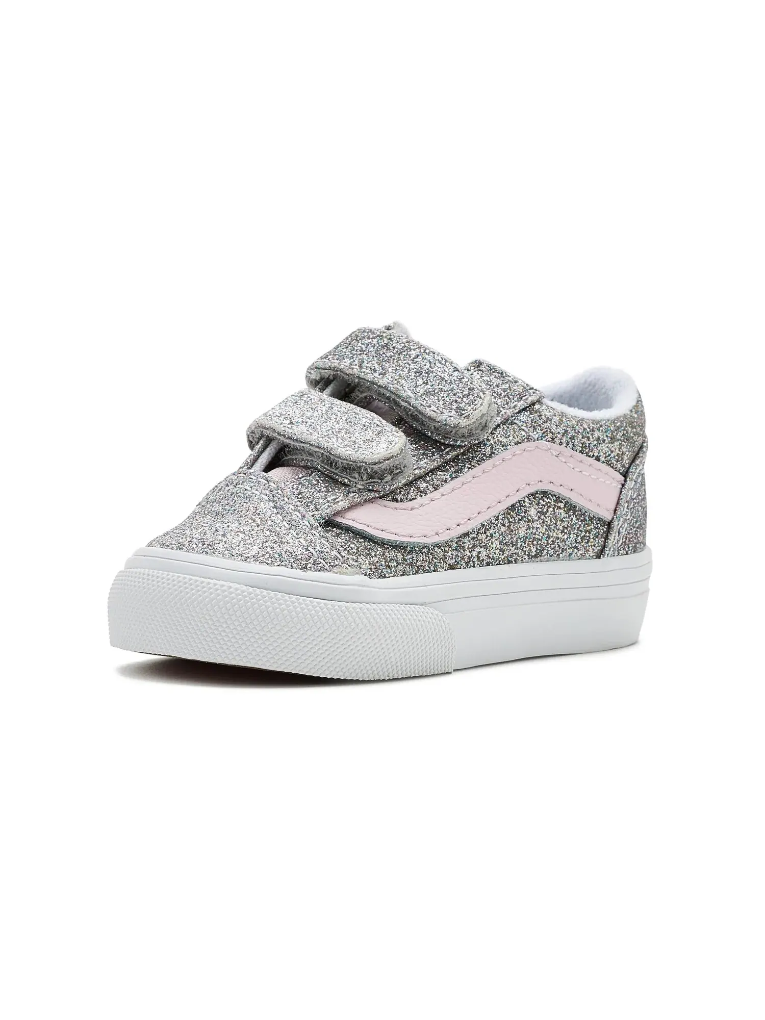 Кроссовки Old Skool V (для младенцев и малышей) Vans Kids — изображение 1 из 4, серебристый/бледный