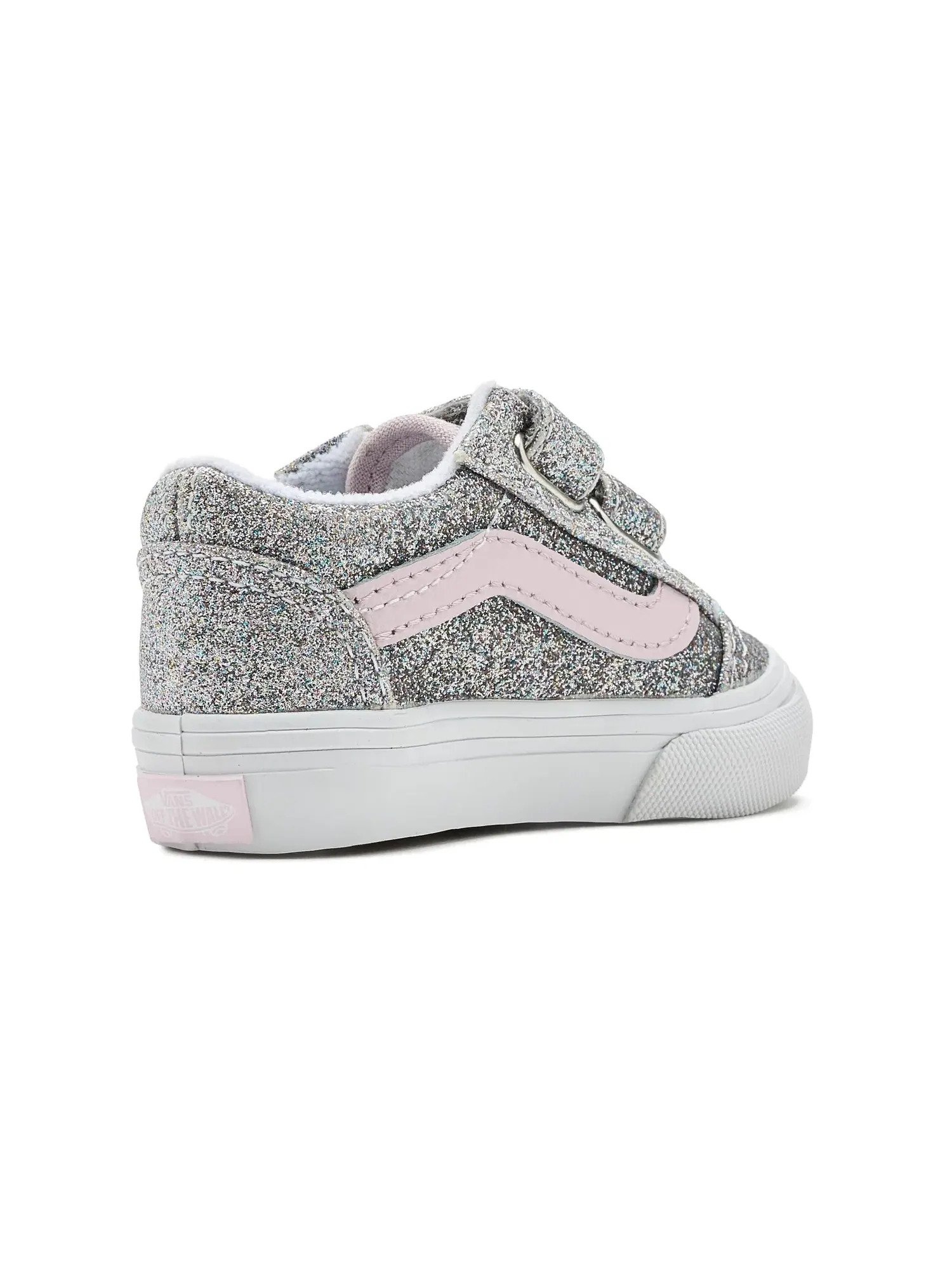 Кроссовки Old Skool V (для младенцев и малышей) Vans Kids — изображение 3 из 4, серебристый/бледный