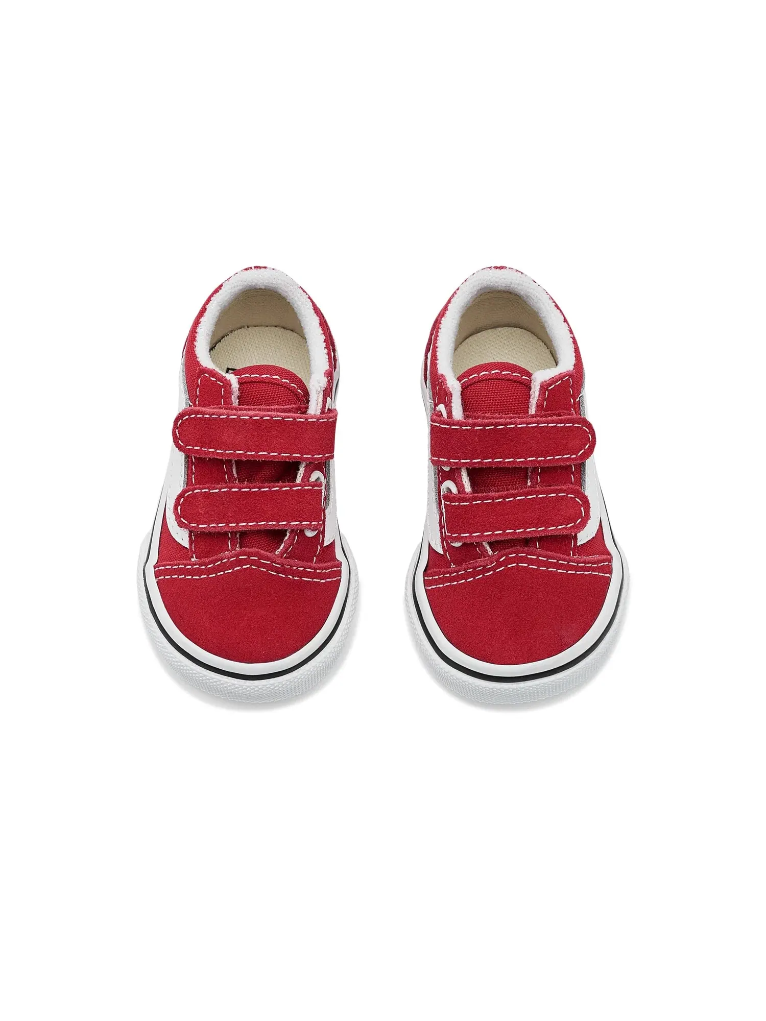 Кроссовки Old Skool V (для младенцев и малышей) Vans Kids — изображение 2 из 4, красный/белый