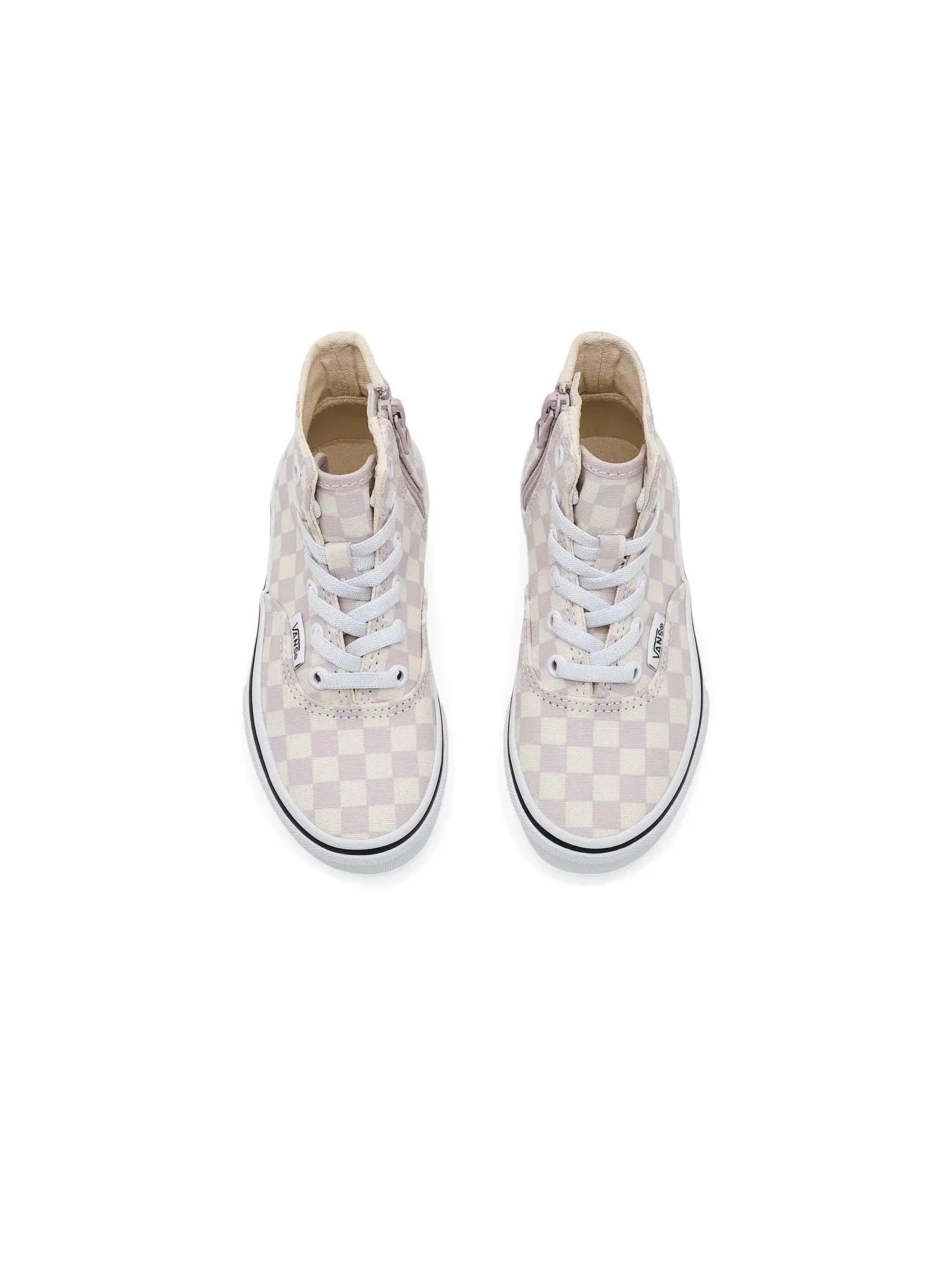 Кроссовки Authentic Hi 2.0 Zip (для маленьких детей) Vans Kids — изображение 2 из 4, бледный розовый