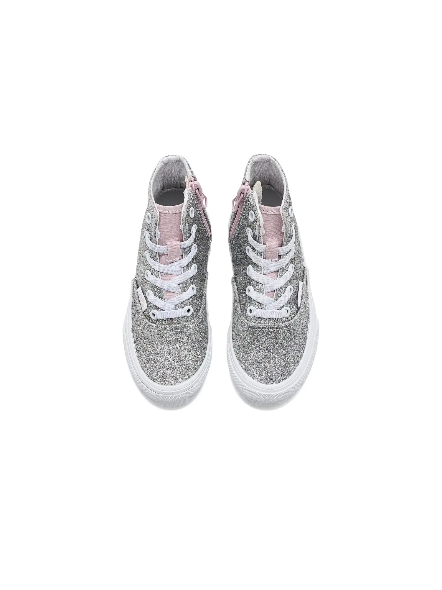 Кроссовки Authentic Hi 2.0 Zip (для маленьких детей) Vans Kids — изображение 2 из 4, бледный розовый
