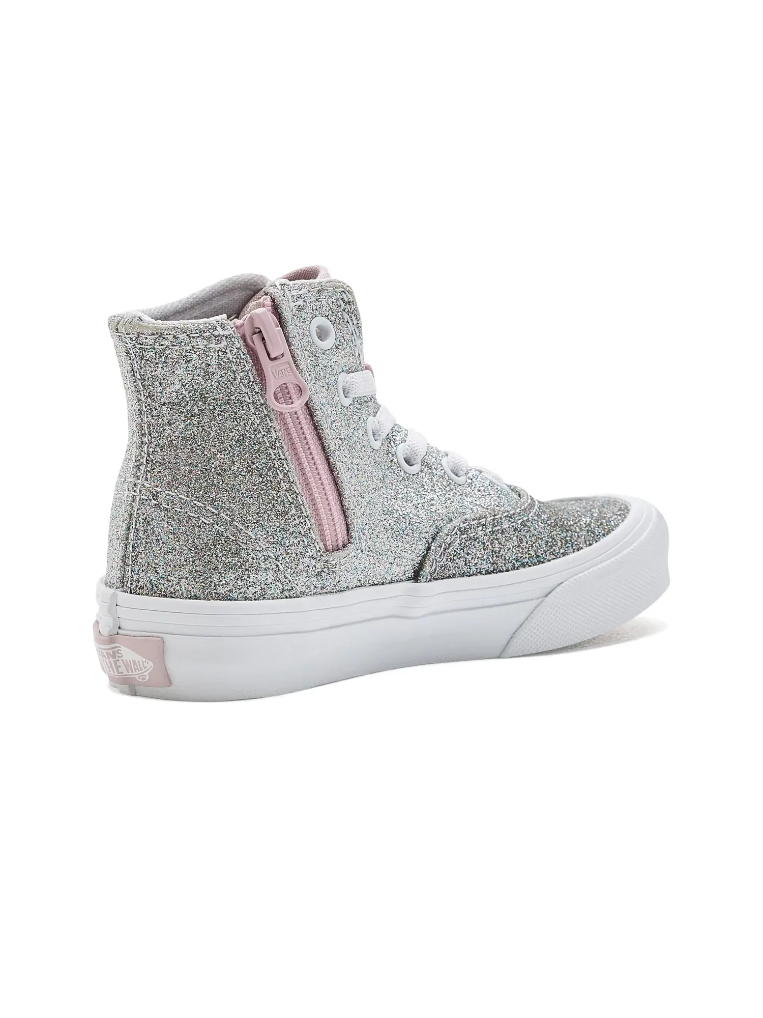 Кроссовки Authentic Hi 2.0 Zip (для маленьких детей) Vans Kids — изображение 3 из 4, бледный розовый