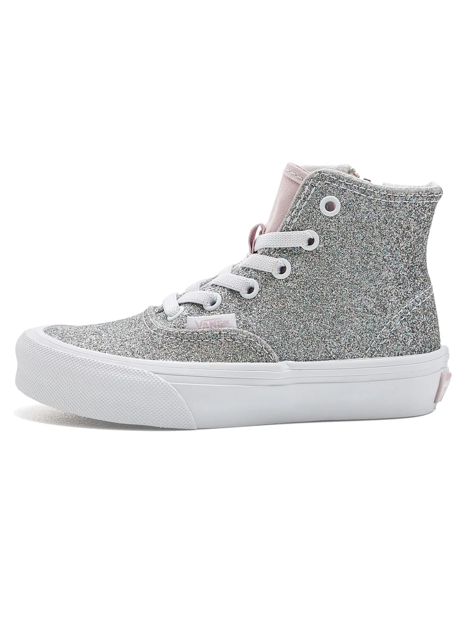 Кроссовки Authentic Hi 2.0 Zip (для маленьких детей) Vans Kids — изображение 4 из 4, бледный розовый
