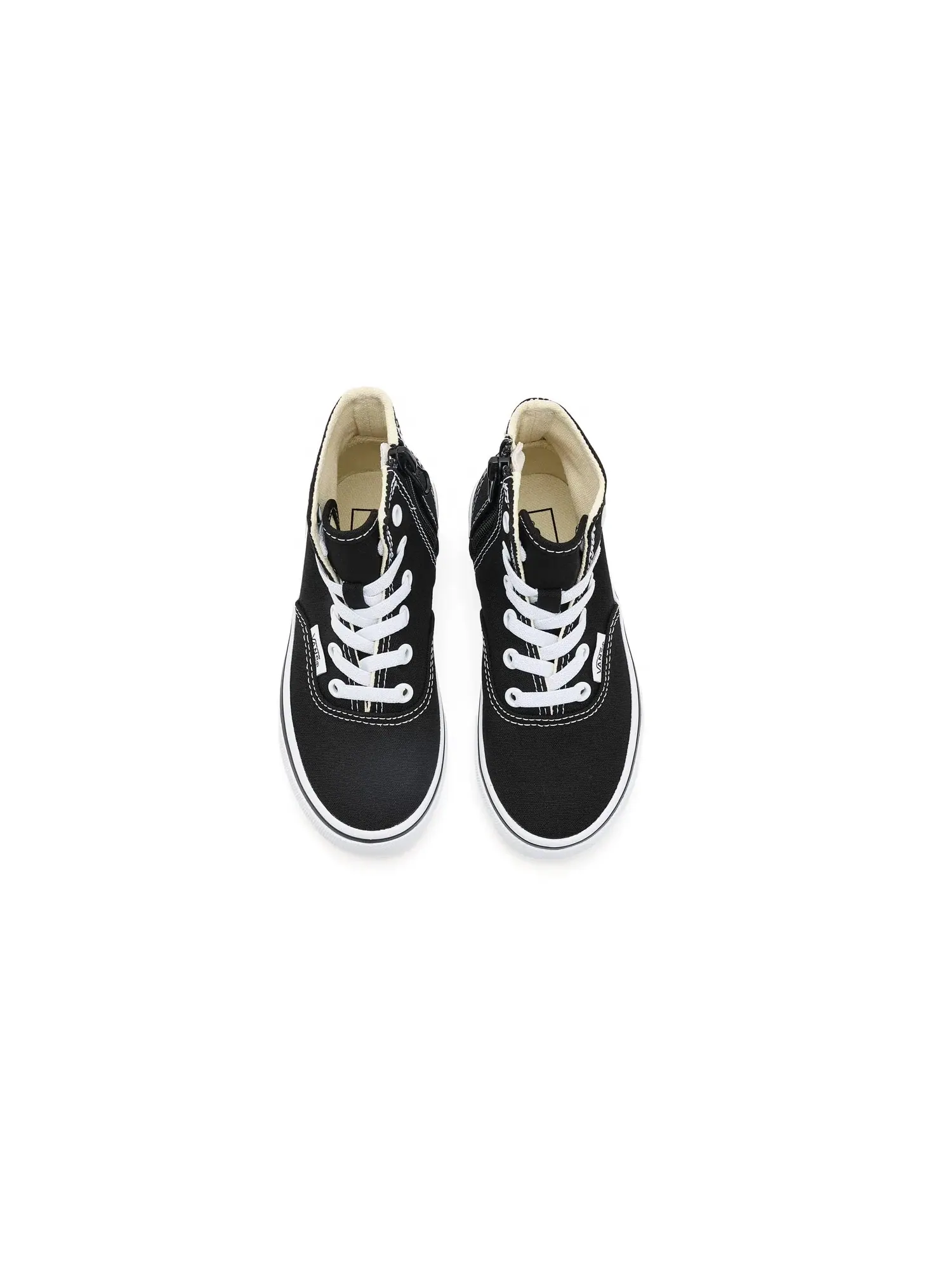 Кроссовки Authentic Hi 2.0 Zip (для маленьких детей) Vans Kids — изображение 2 из 4, черный/белый