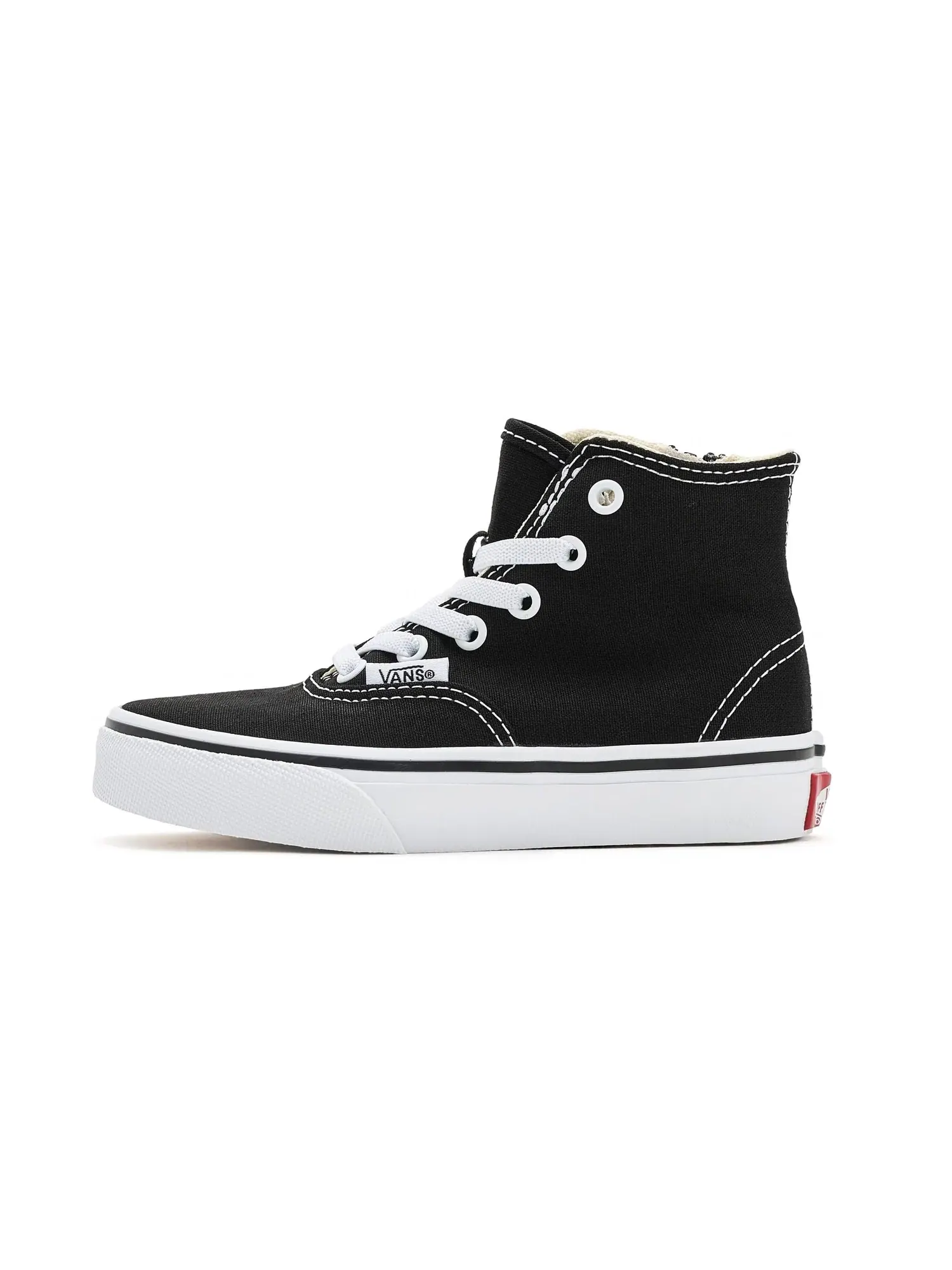 Кроссовки Authentic Hi 2.0 Zip (для маленьких детей) Vans Kids — изображение 4 из 4, черный/белый