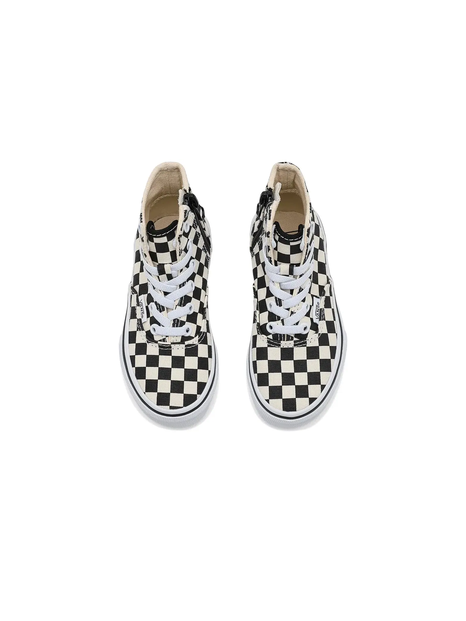 Кроссовки Authentic Hi 2.0 Zip (для маленьких детей) Vans Kids — изображение 2 из 4, черный/белый