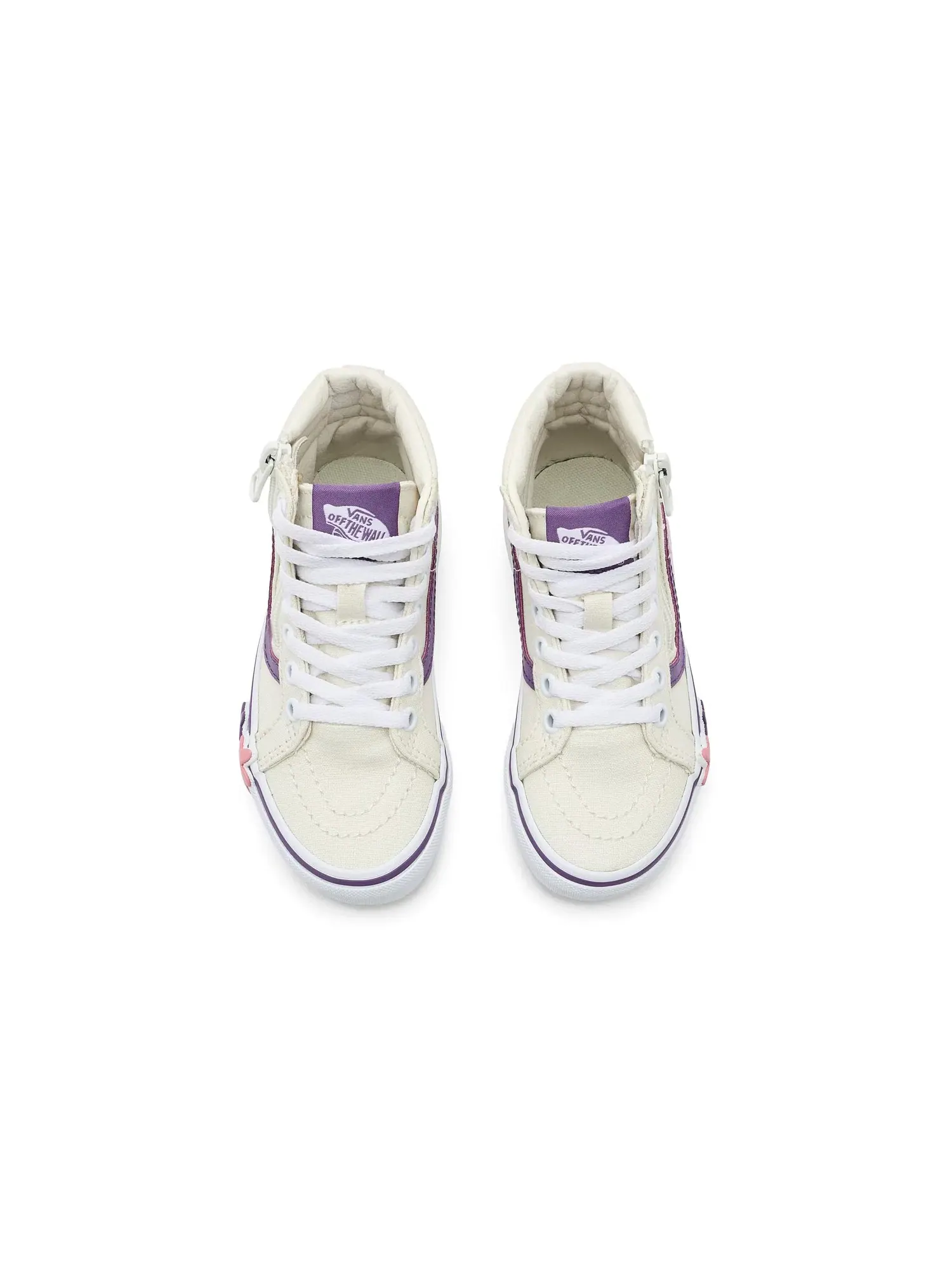 Кроссовки Sk8-Hi Reissue Side Zip (для маленьких детей) Vans Kids — изображение 2 из 4, бежевый
