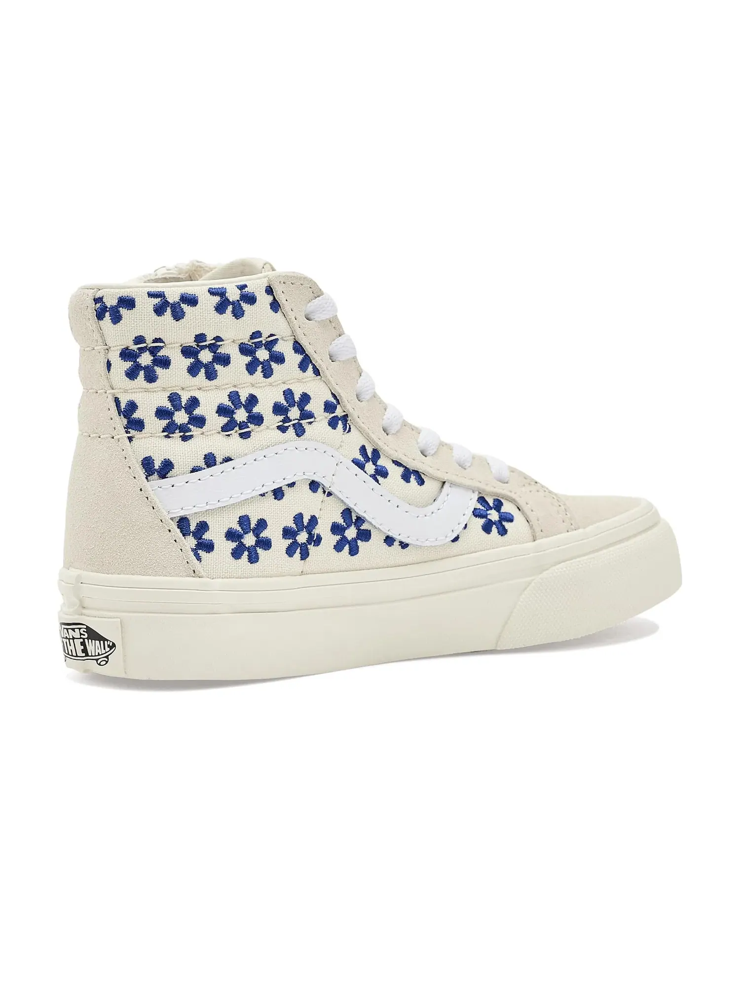 Кроссовки Sk8-Hi Reissue Side Zip (для маленьких детей) Vans Kids — изображение 3 из 4, белый/синий