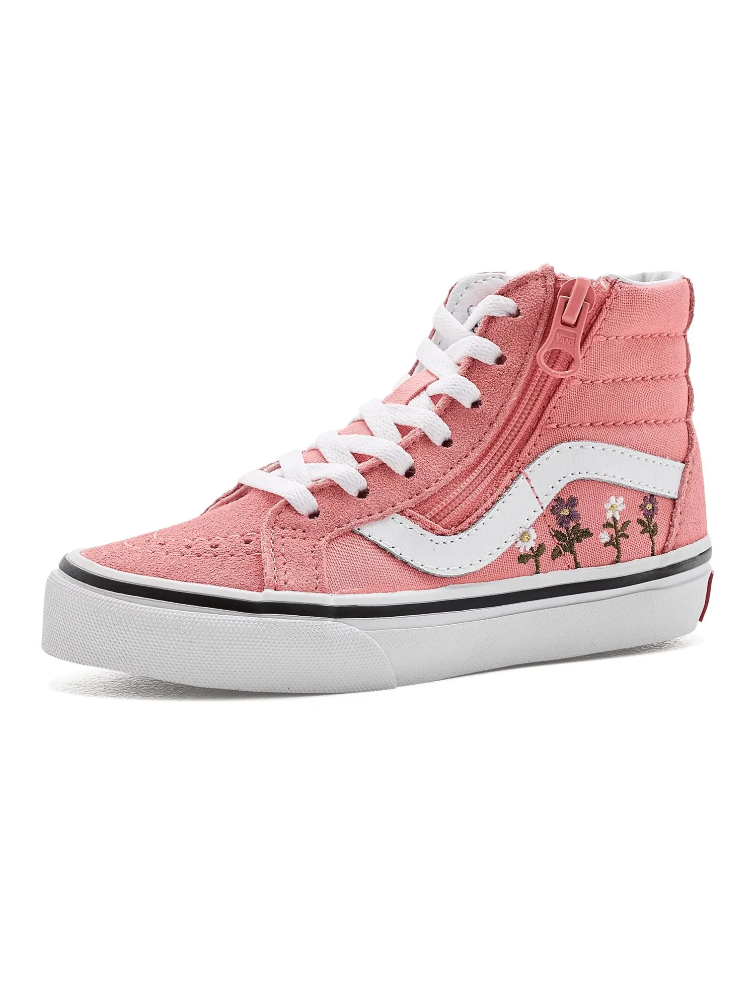 Кроссовки Sk8-Hi Reissue Side Zip (для маленьких детей) Vans Kids — изображение 1 из 4, розовый