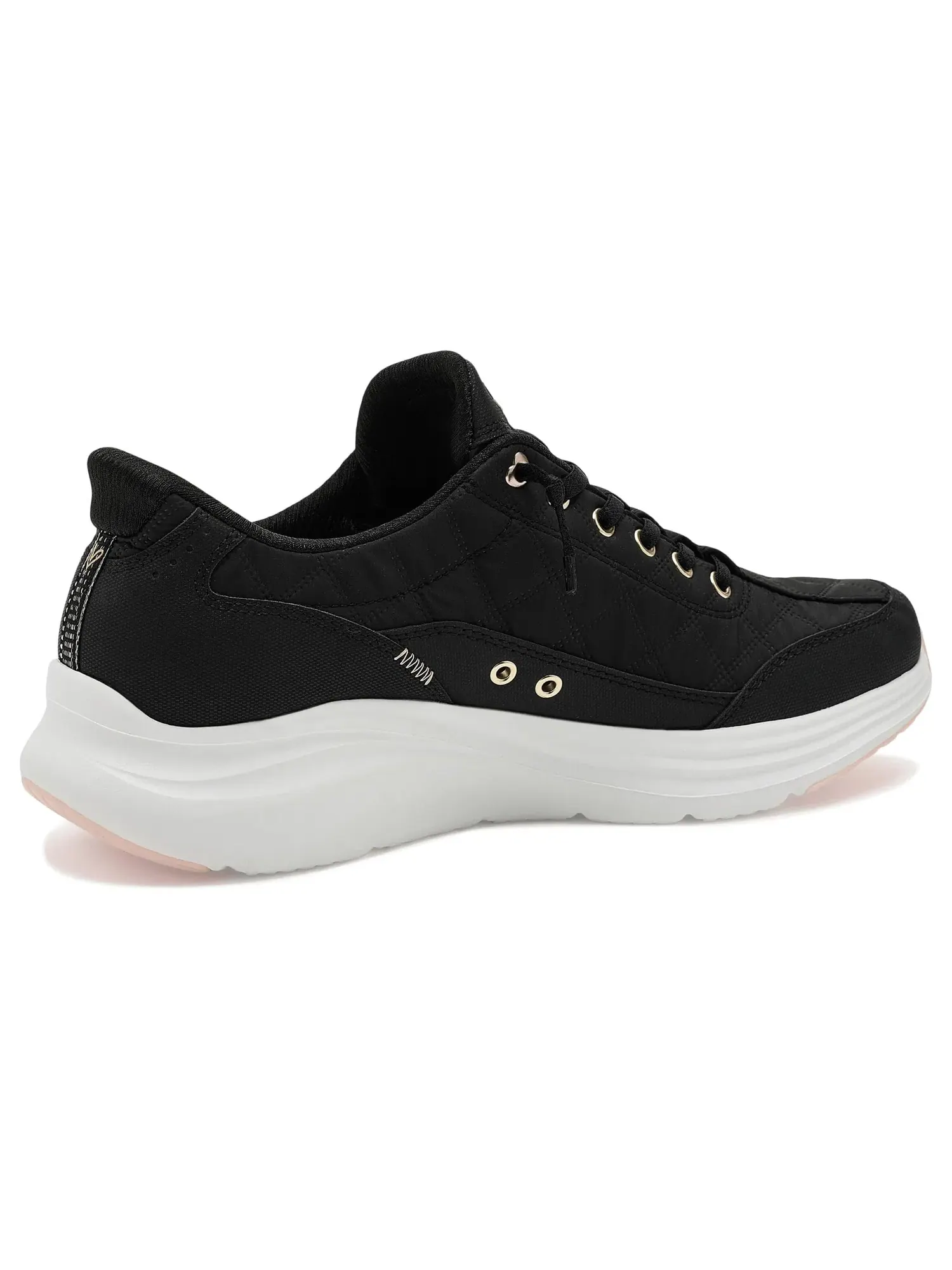 Кроссовки Contour Foam Cozy Fit Golden Embrace Hands Free Slip-ins Skechers — изображение 3 из 4, черный золотистый