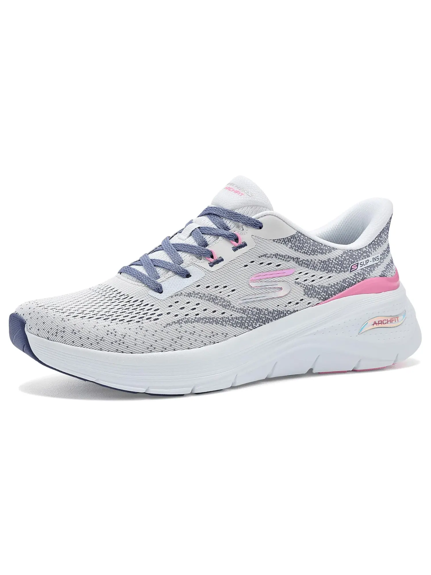 Кроссовки Arch Fit 3.0 Hands Free Slip-Ins Skechers — изображение 1 из 4, белый мульти