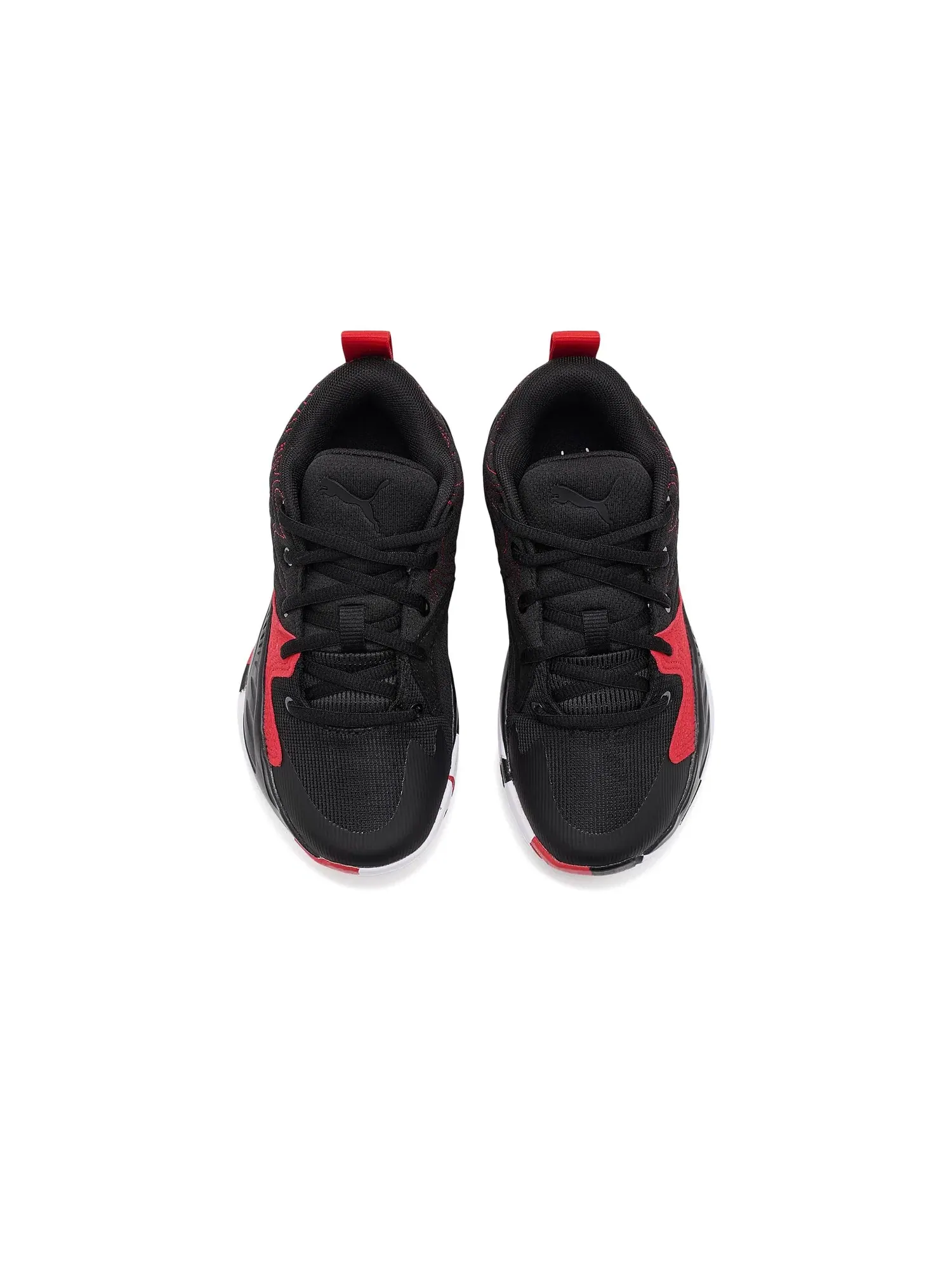 Баскетбольные кроссовки Court Pro 3 (для маленьких и больших детей) Puma Kids — изображение 2 из 4, черный/белый/красный