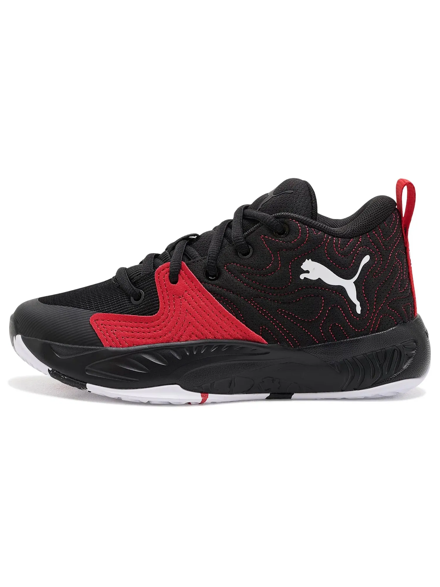 Баскетбольные кроссовки Court Pro 3 (для маленьких и больших детей) Puma Kids — изображение 4 из 4, черный/белый/красный