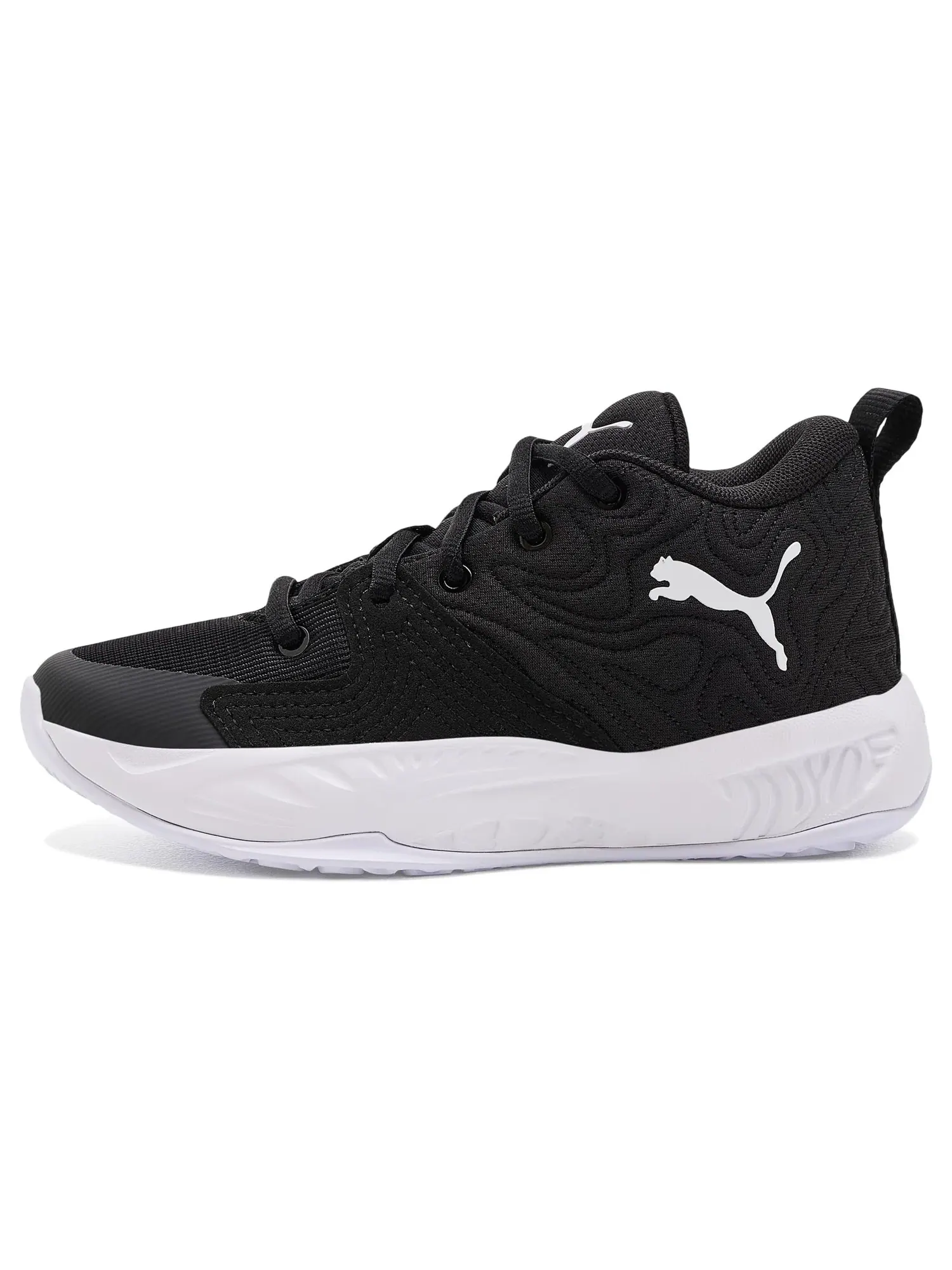 Баскетбольные кроссовки Court Pro 3 (для маленьких и больших детей) Puma Kids — изображение 4 из 4, черный/белый