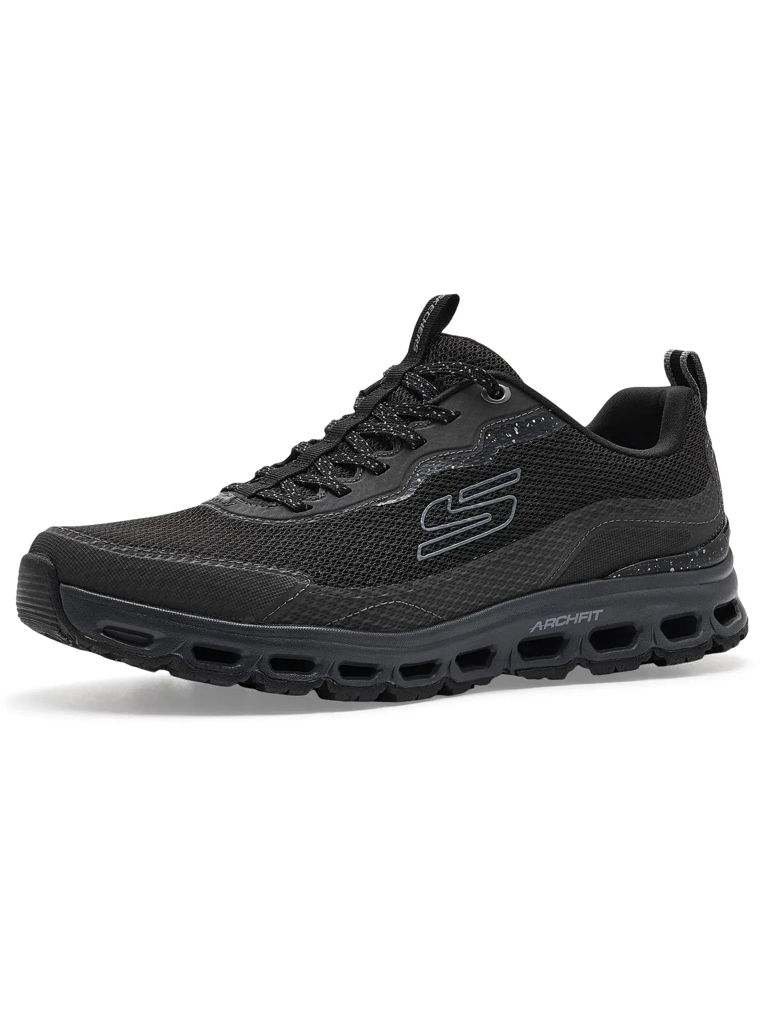 Кроссовки Arch Fit Glide-Step AT Barnard Hill Skechers — изображение 1 из 4, черный/черный