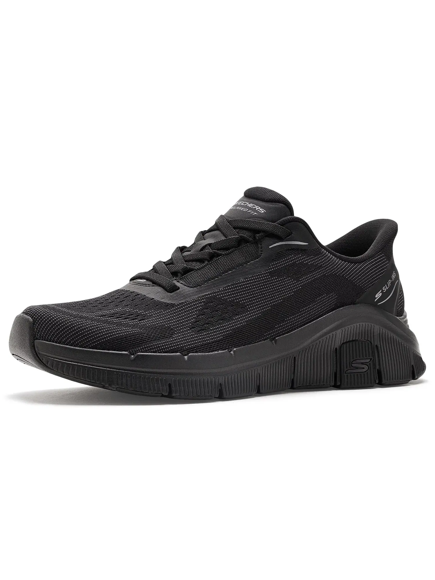 Кроссовки Relaxed Fit Flex Zayder Hands-Free Slip-In Skechers — изображение 1 из 4, черный/черный