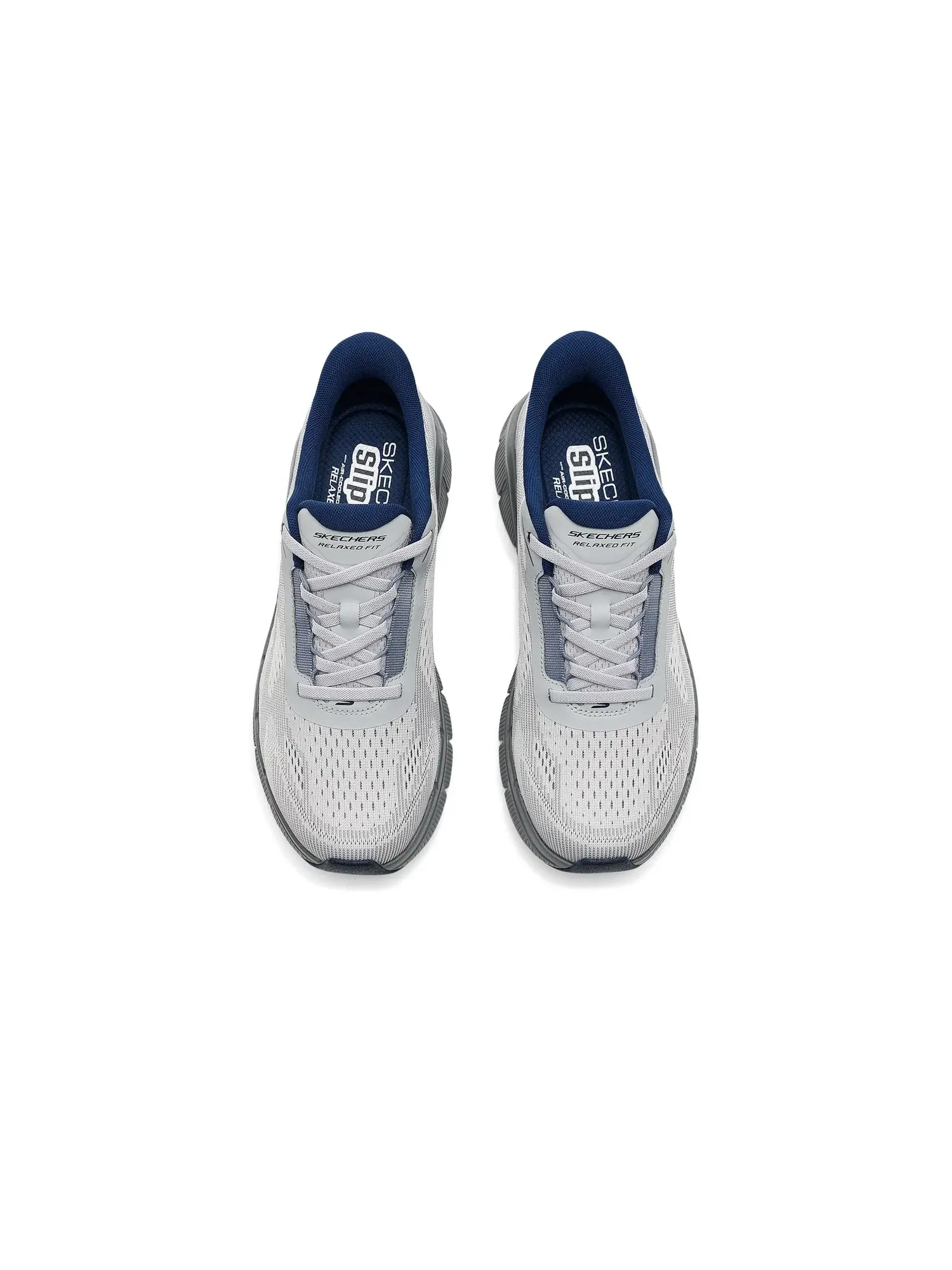 Кроссовки Relaxed Fit Flex Zayder Hands-Free Slip-In Skechers — изображение 2 из 4, серый/темно-синий