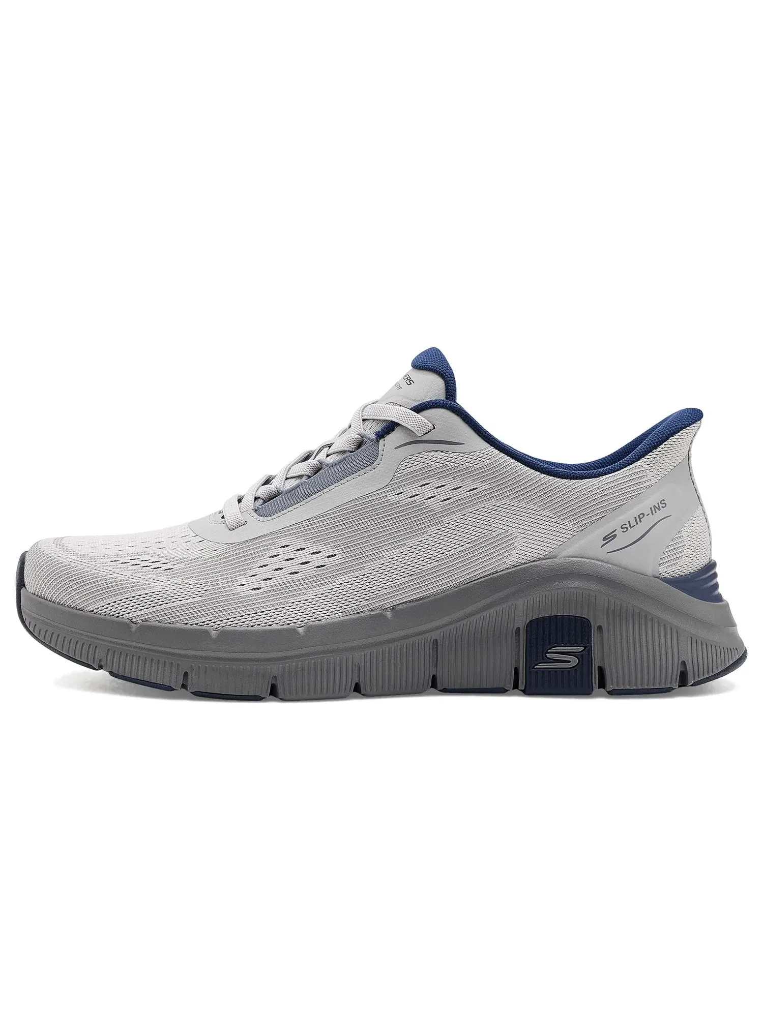 Кроссовки Relaxed Fit Flex Zayder Hands-Free Slip-In Skechers — изображение 4 из 4, серый/темно-синий