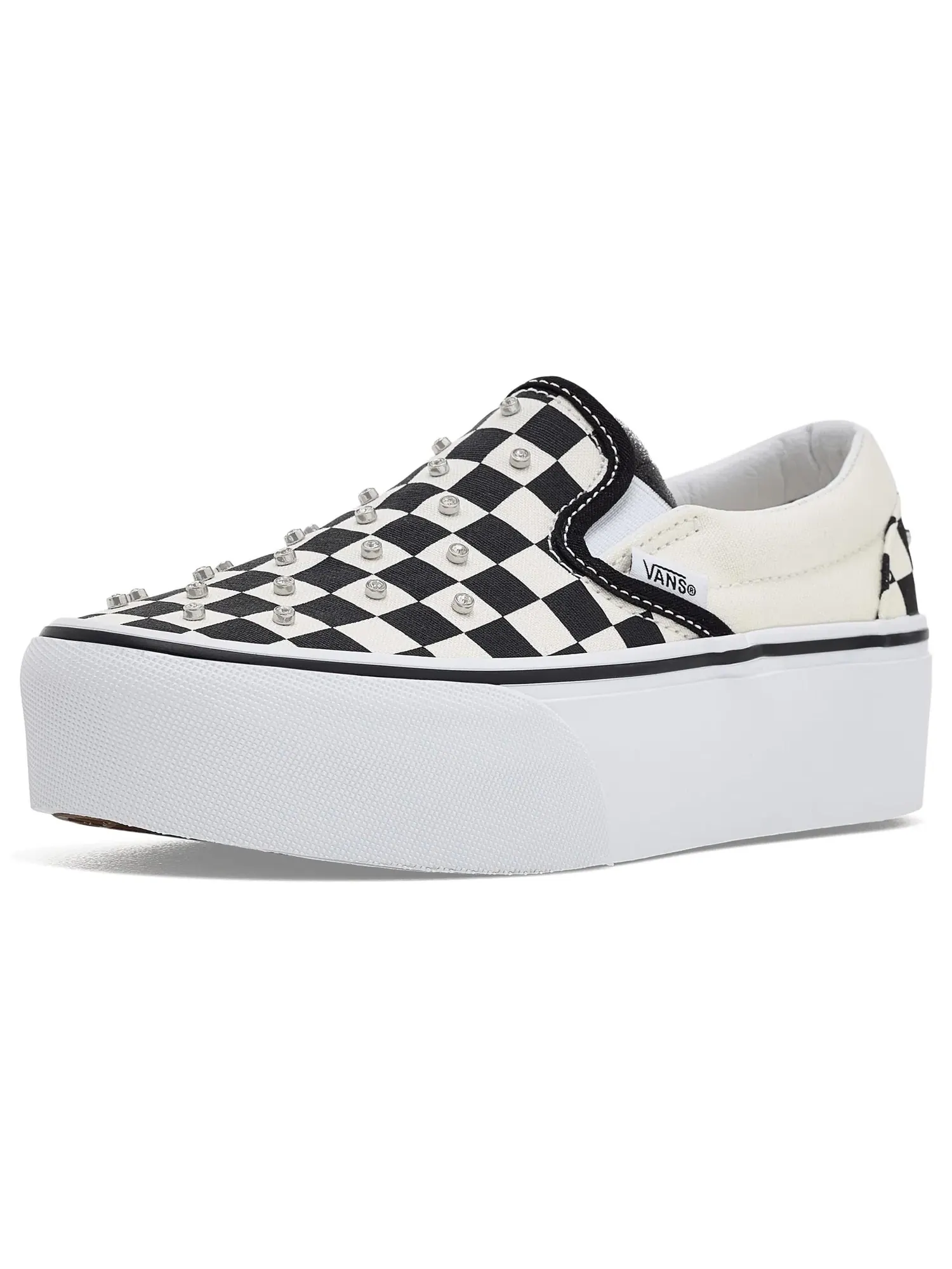 Классические накладные кеды Stackform (для детей постарше) Vans Kids — изображение 1 из 4, черный/белый