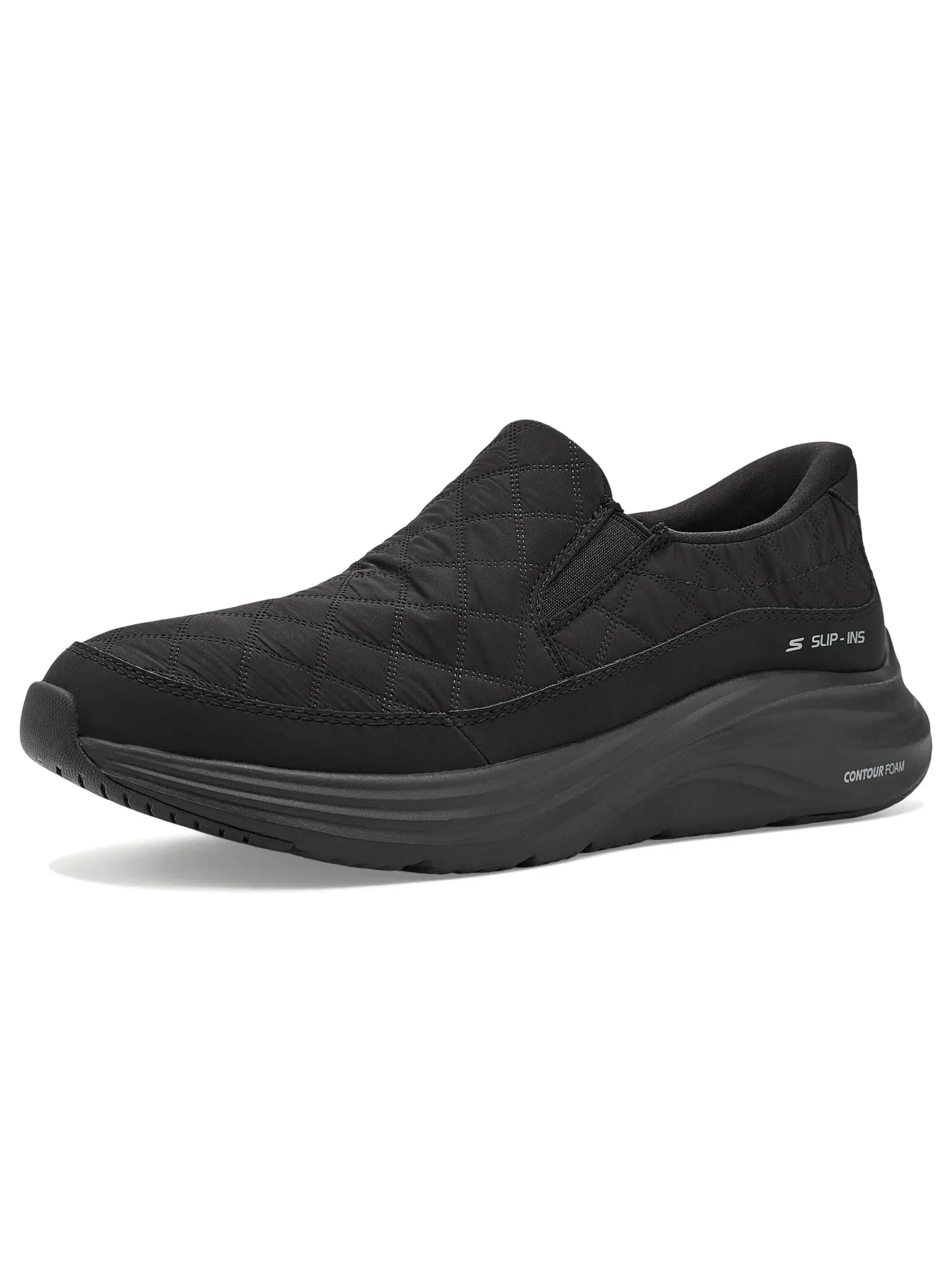 Кроссовки Contour Foam Cozy Fit Nordain Hands Free Slip-In Skechers — изображение 1 из 4, черный/черный