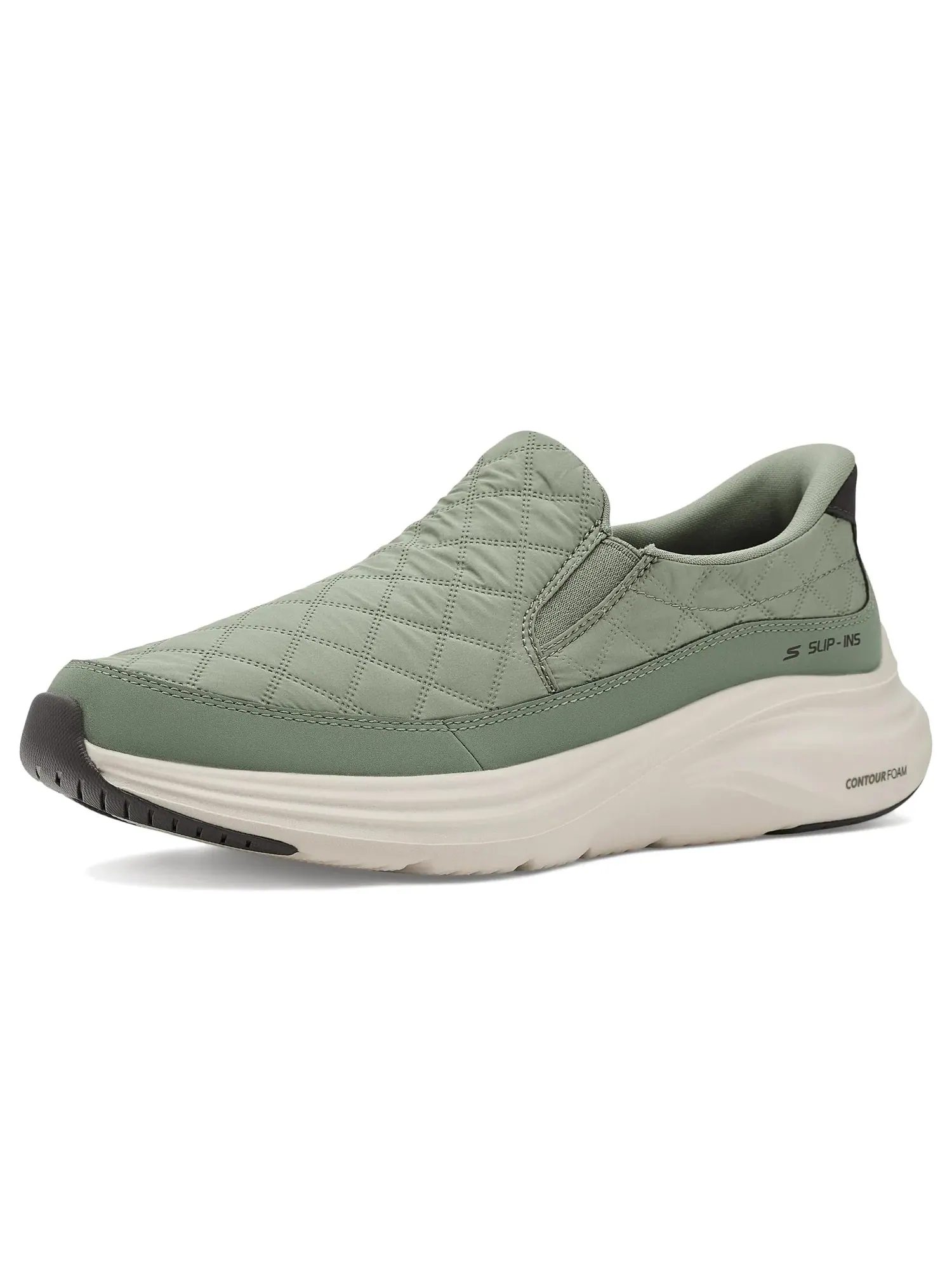 Кроссовки Contour Foam Cozy Fit Nordain Hands Free Slip-In Skechers — изображение 1 из 4, оливковый