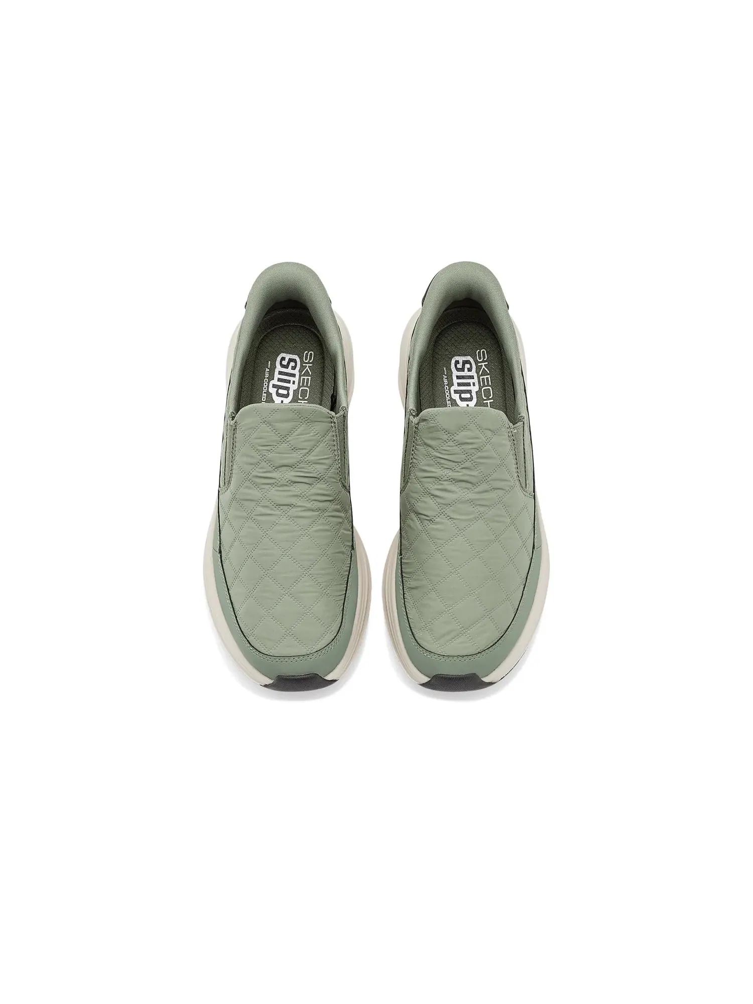 Кроссовки Contour Foam Cozy Fit Nordain Hands Free Slip-In Skechers — изображение 2 из 4, оливковый