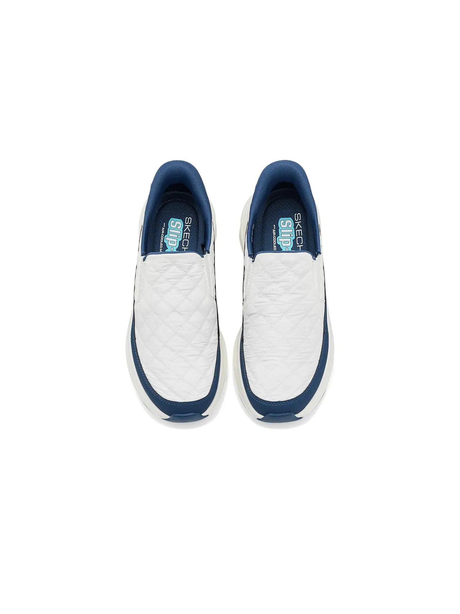 Кроссовки Contour Foam Cozy Fit Nordain Hands Free Slip-In Skechers — изображение 2 из 4, белый/темно-синий