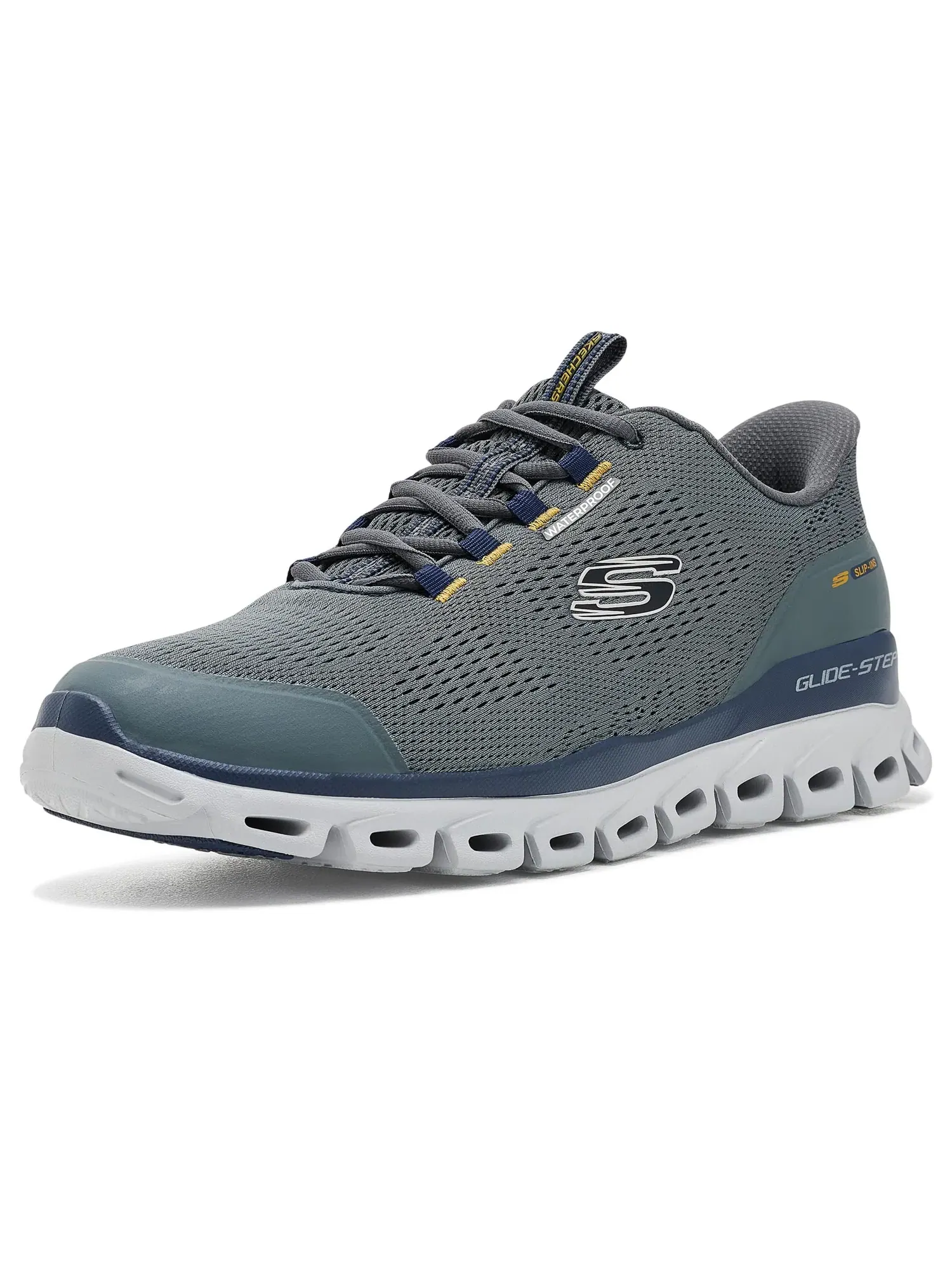 Водонепроницаемые кроссовки Glide-Step Sorran Hands-Free Slip-In Skechers — изображение 1 из 4, серый/мульти
