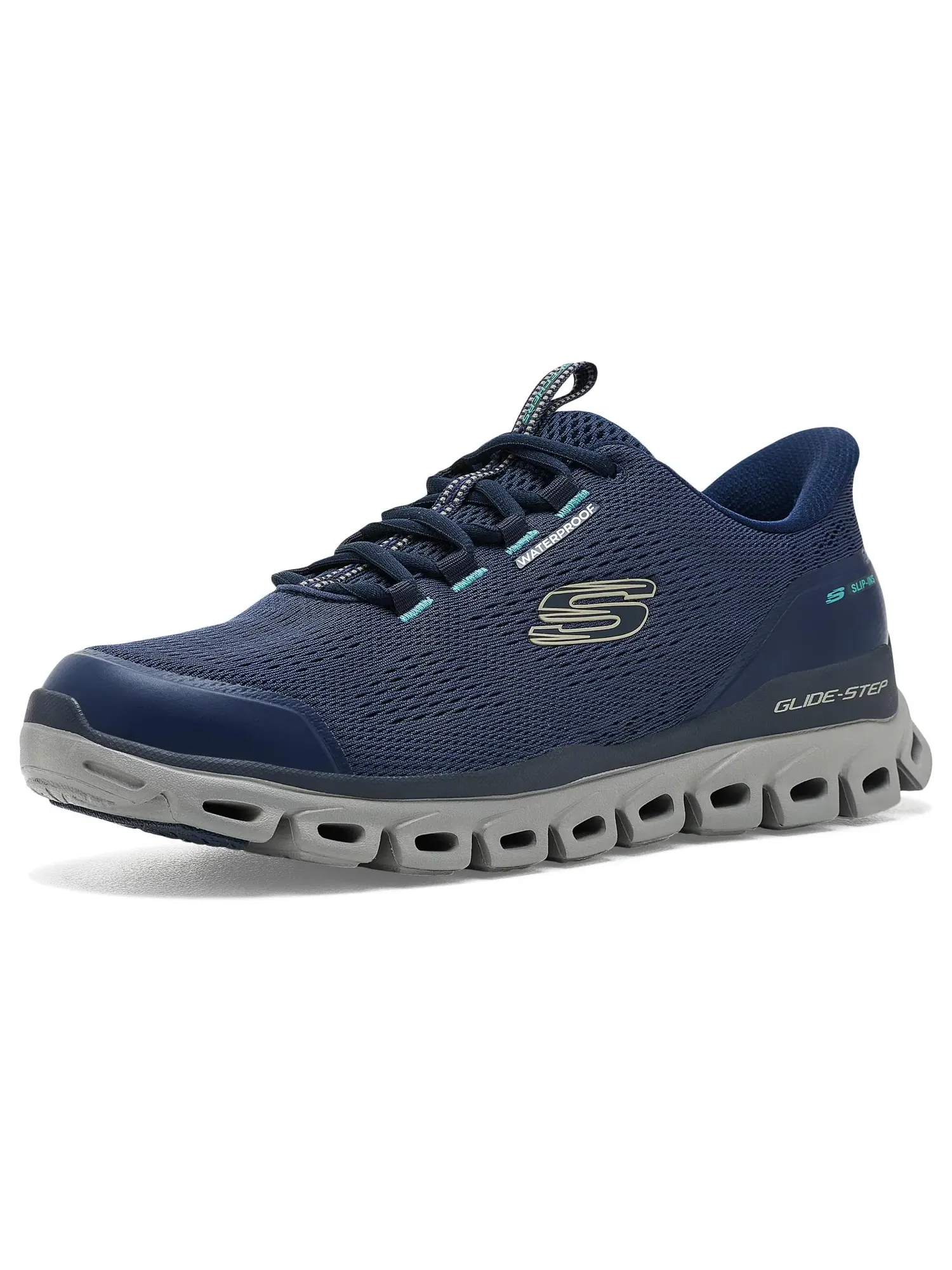 Водонепроницаемые кроссовки Glide-Step Sorran Hands-Free Slip-In Skechers — изображение 1 из 4, темно-синий/мульти