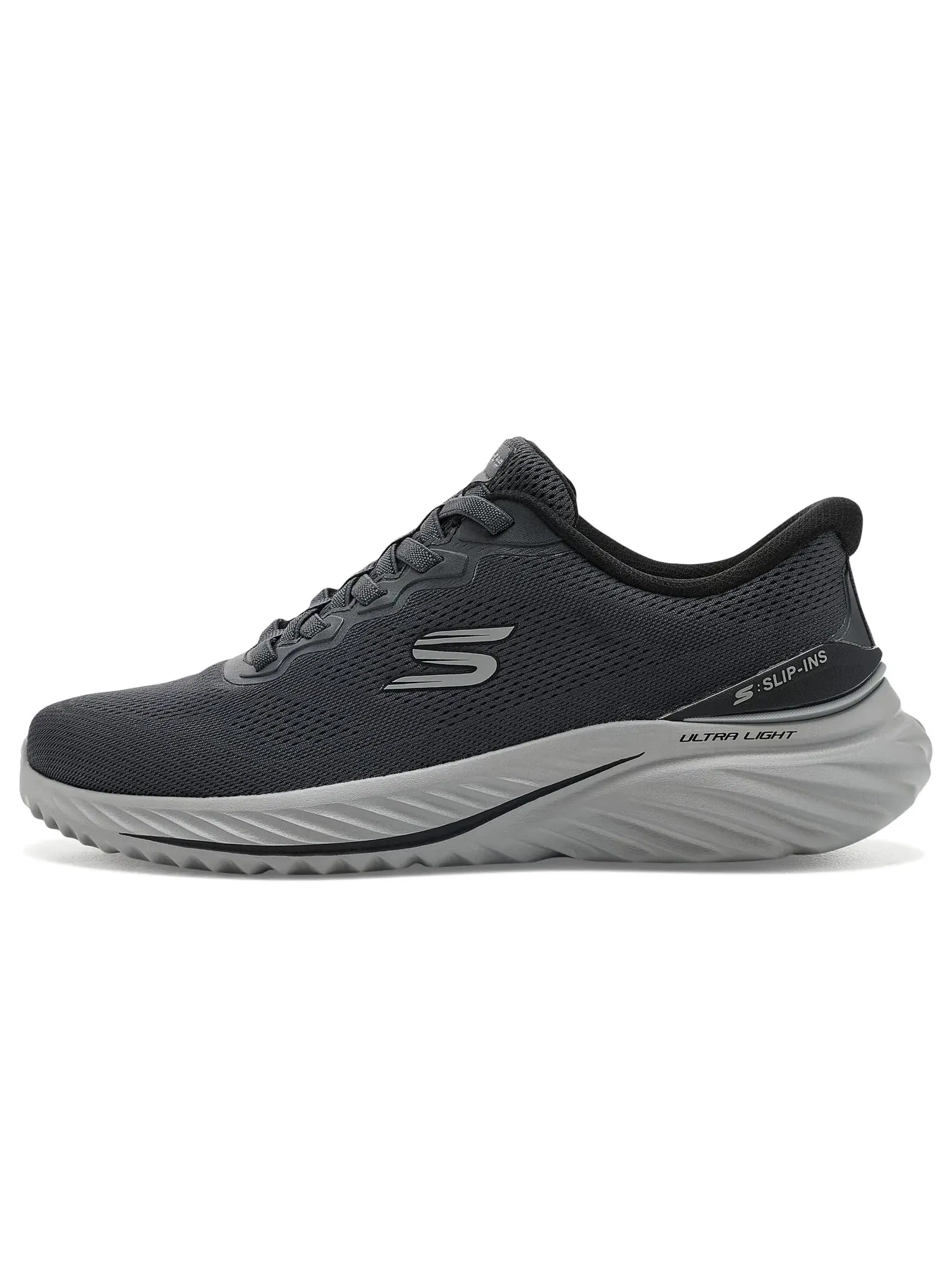 Кроссовки Bounder 3.0 Reocurrence Hands-Free Slip-In Skechers — изображение 4 из 4, черный/темно-серый