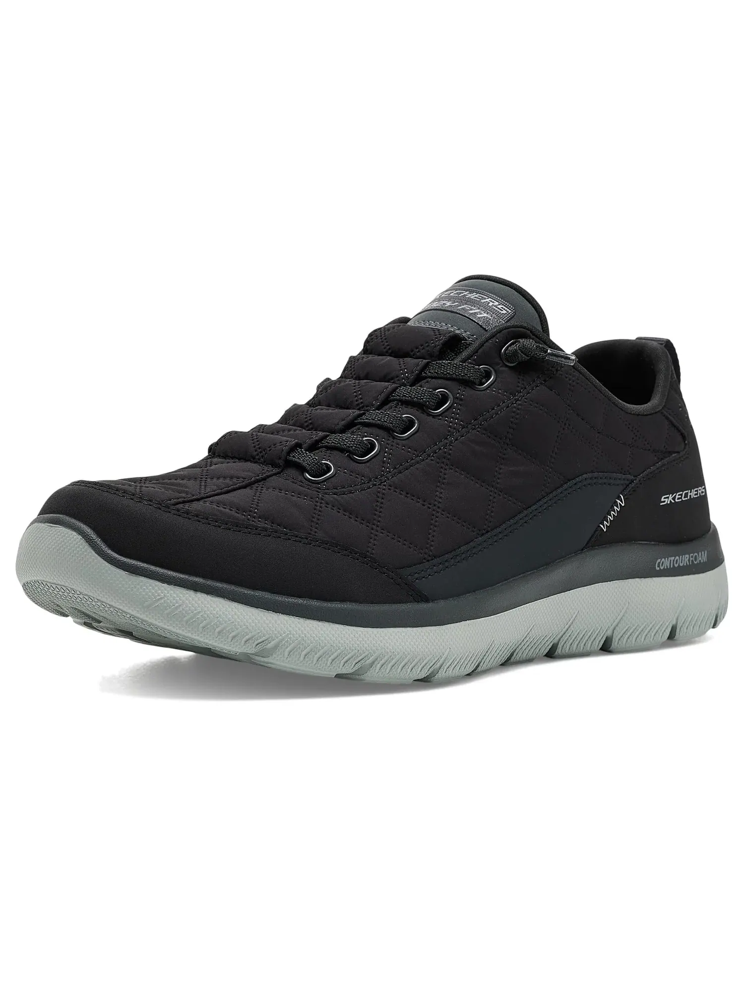 Кроссовки Summits Contour Foam Cozy Fit Skechers — изображение 1 из 4, черный/темно-серый