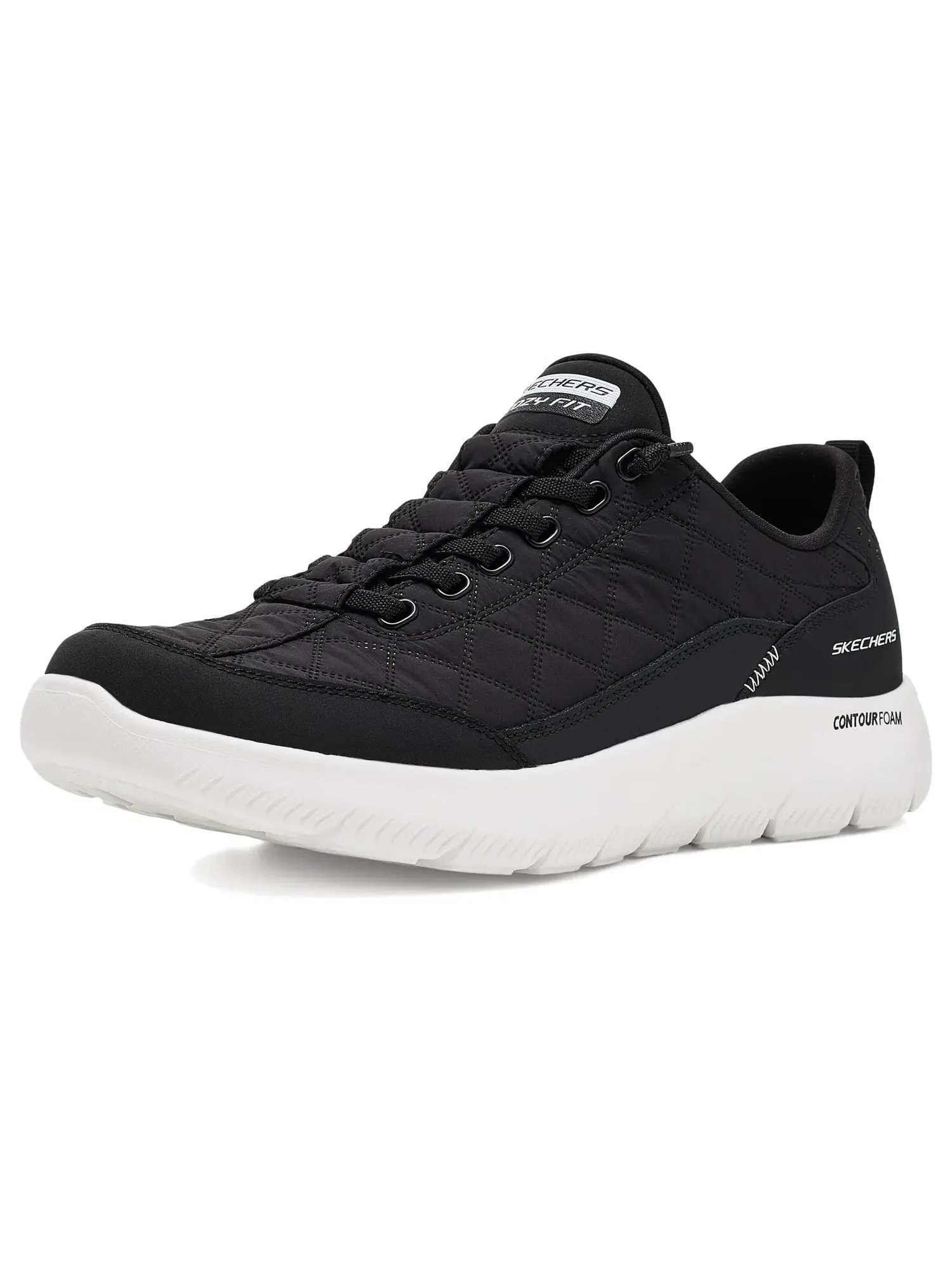 Кроссовки Summits Contour Foam Cozy Fit Skechers — изображение 1 из 4, черный/белый