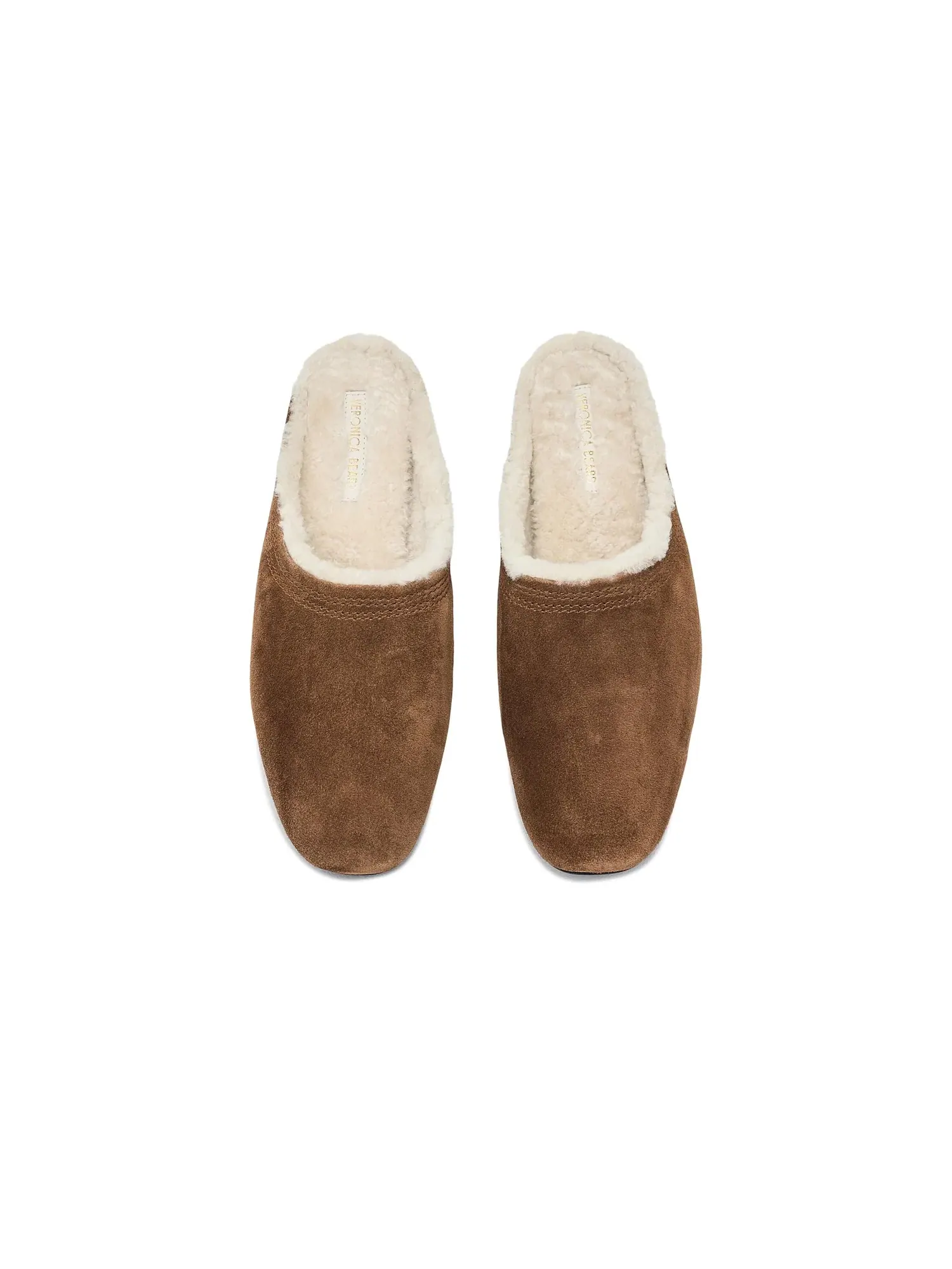 Лоферы Narcisa Shearling Veronica Beard — изображение 2 из 4, каштановый