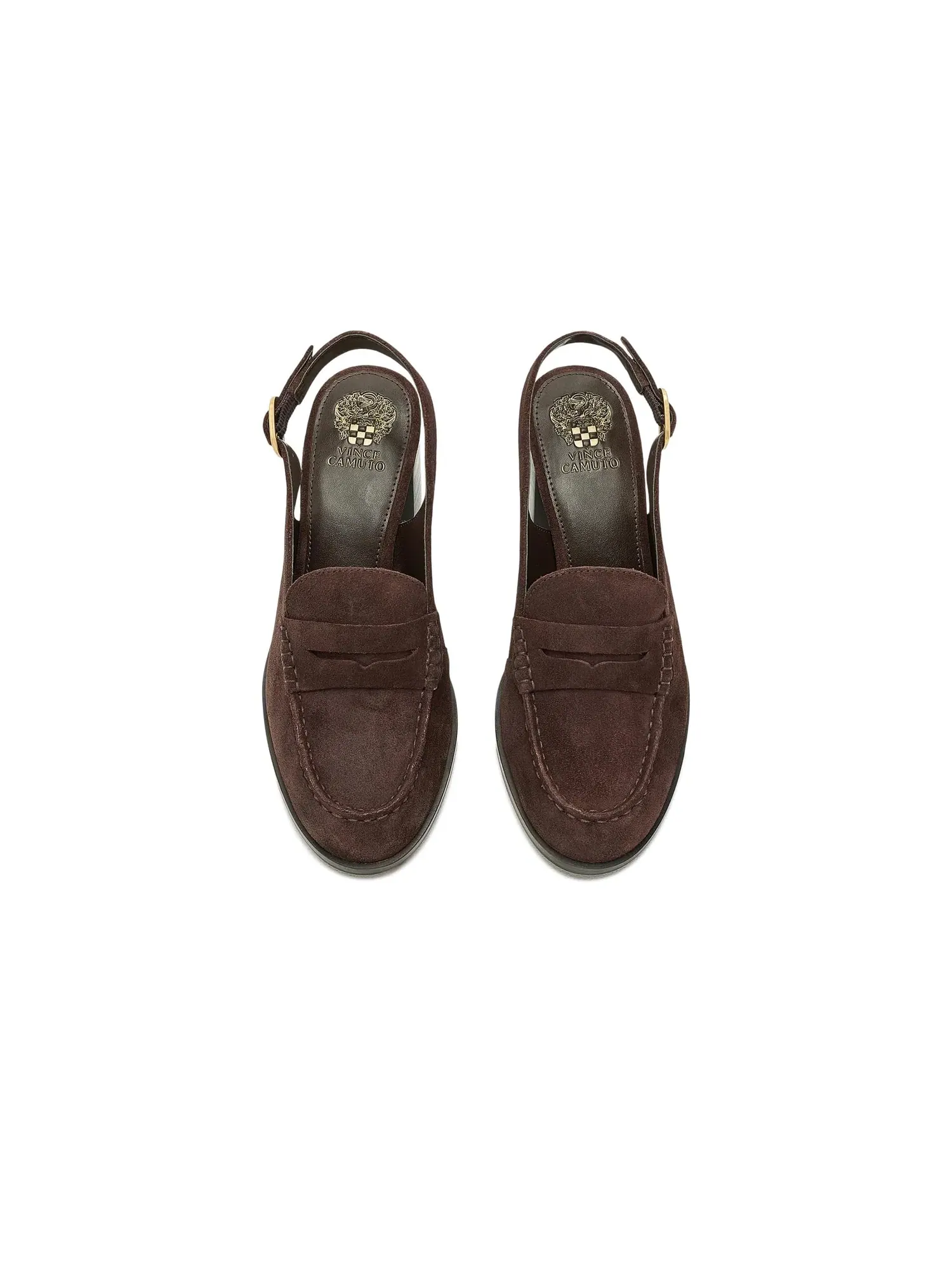 Лоферы Grinie на высоком каблуке с пяткой на пятке Vince Camuto — изображение 2 из 4, брауни