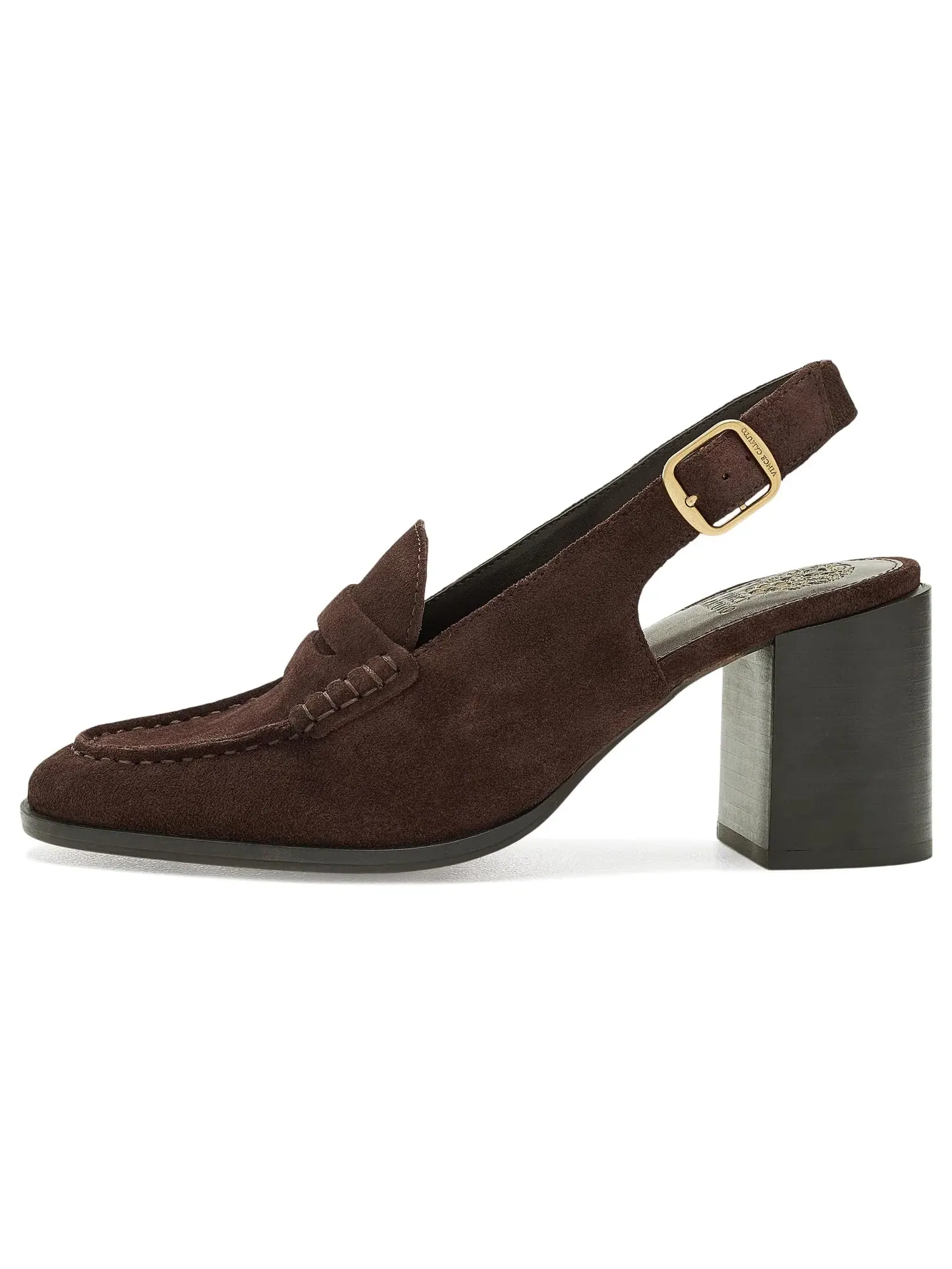 Лоферы Grinie на высоком каблуке с пяткой на пятке Vince Camuto — изображение 4 из 4, брауни
