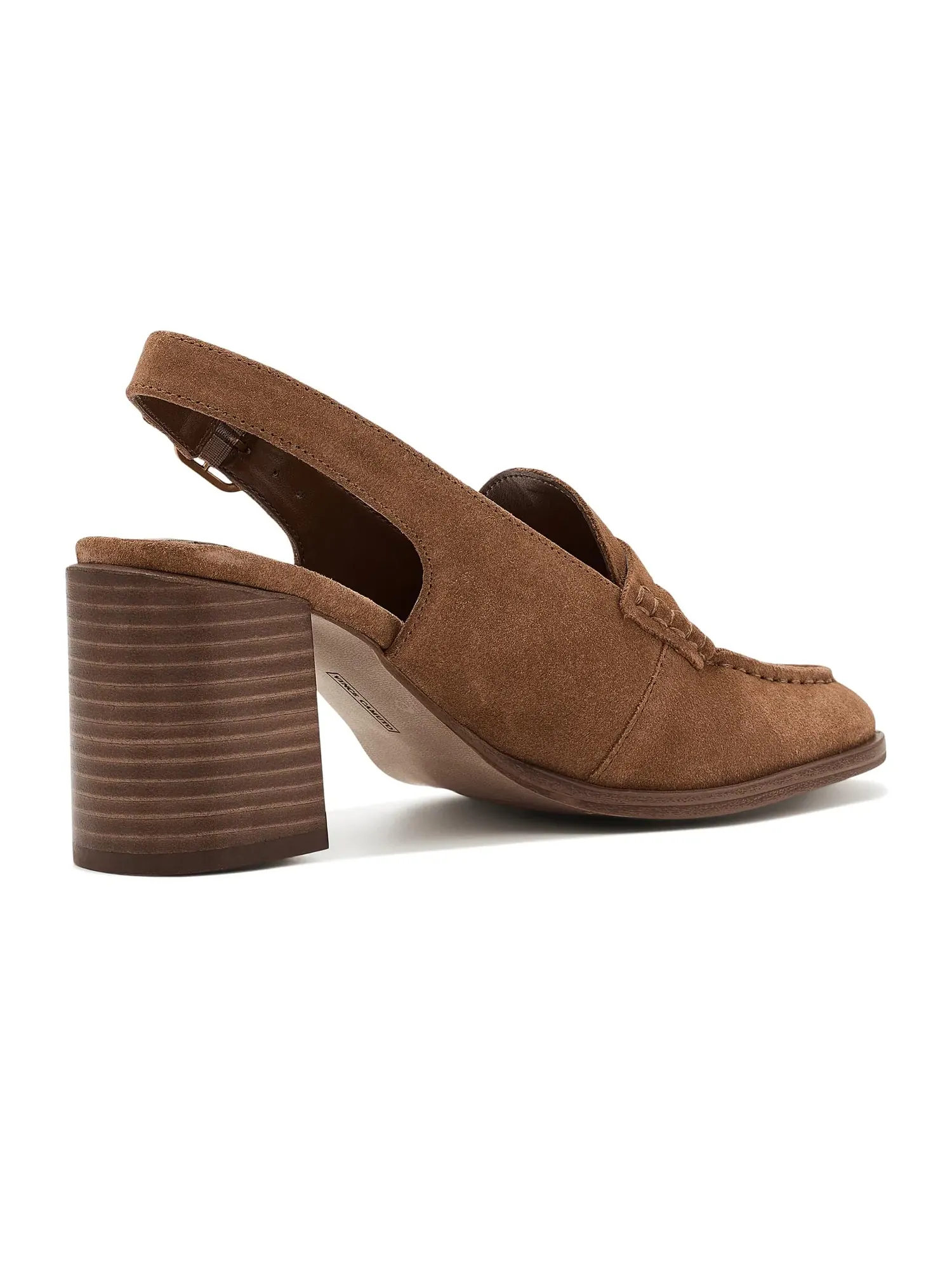 Лоферы Grinie на высоком каблуке с пяткой на пятке Vince Camuto — изображение 3 из 4, коричневый