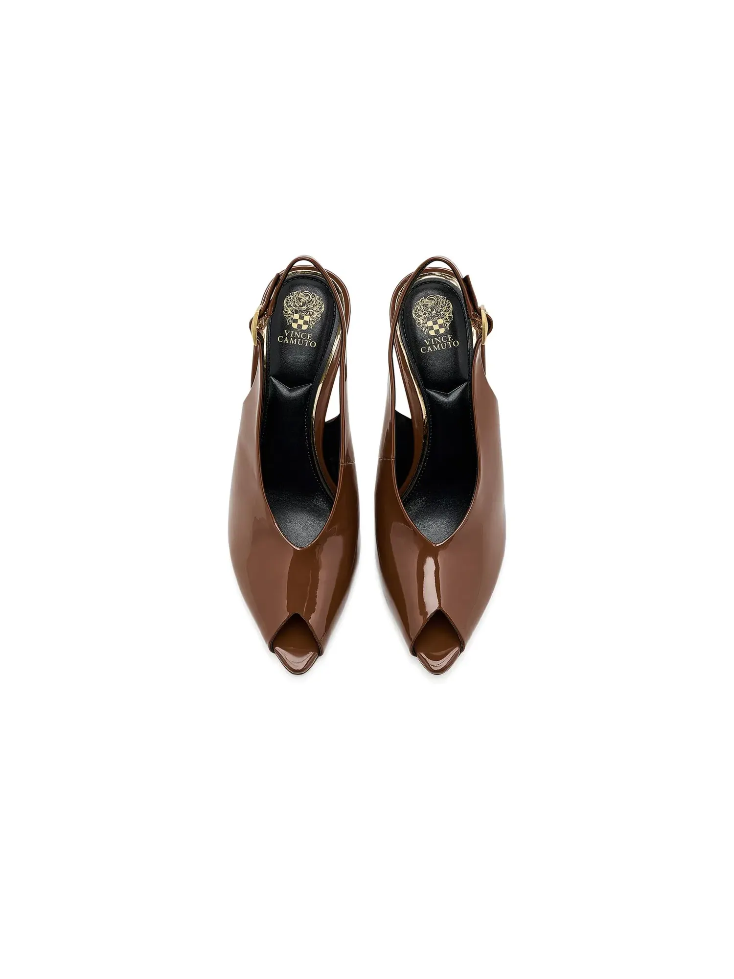 Туфли-слингбэки Helenza Peep Toe Slingback Pumps Vince Camuto — изображение 2 из 4, коричневый
