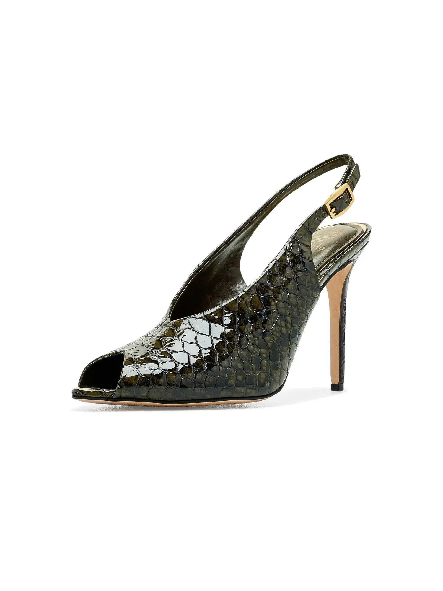 Туфли-слингбэки Helenza Peep Toe Slingback Pumps Vince Camuto — изображение 1 из 4, зеленый