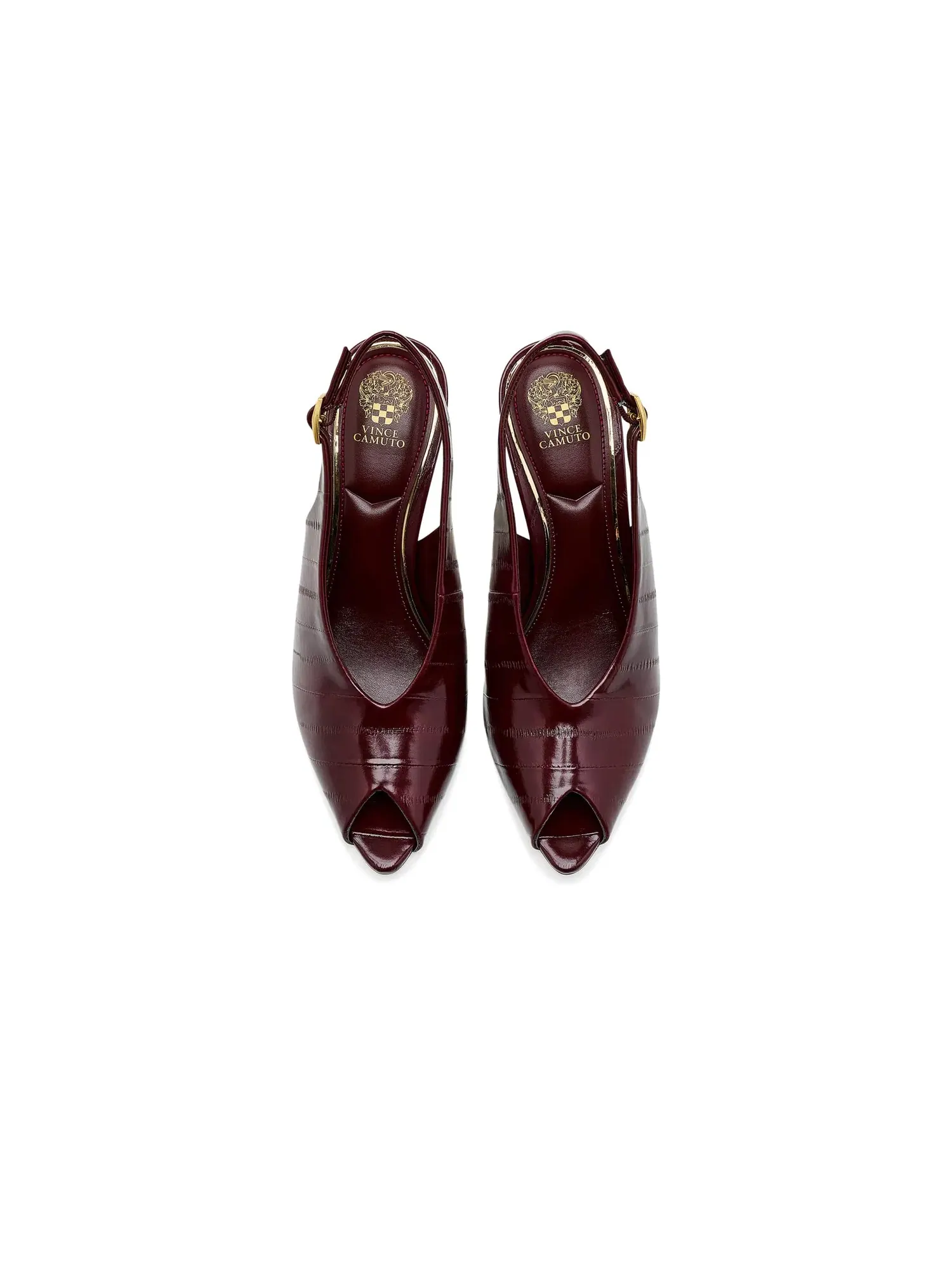 Туфли-слингбэки Helenza Peep Toe Slingback Pumps Vince Camuto — изображение 2 из 4, гранат
